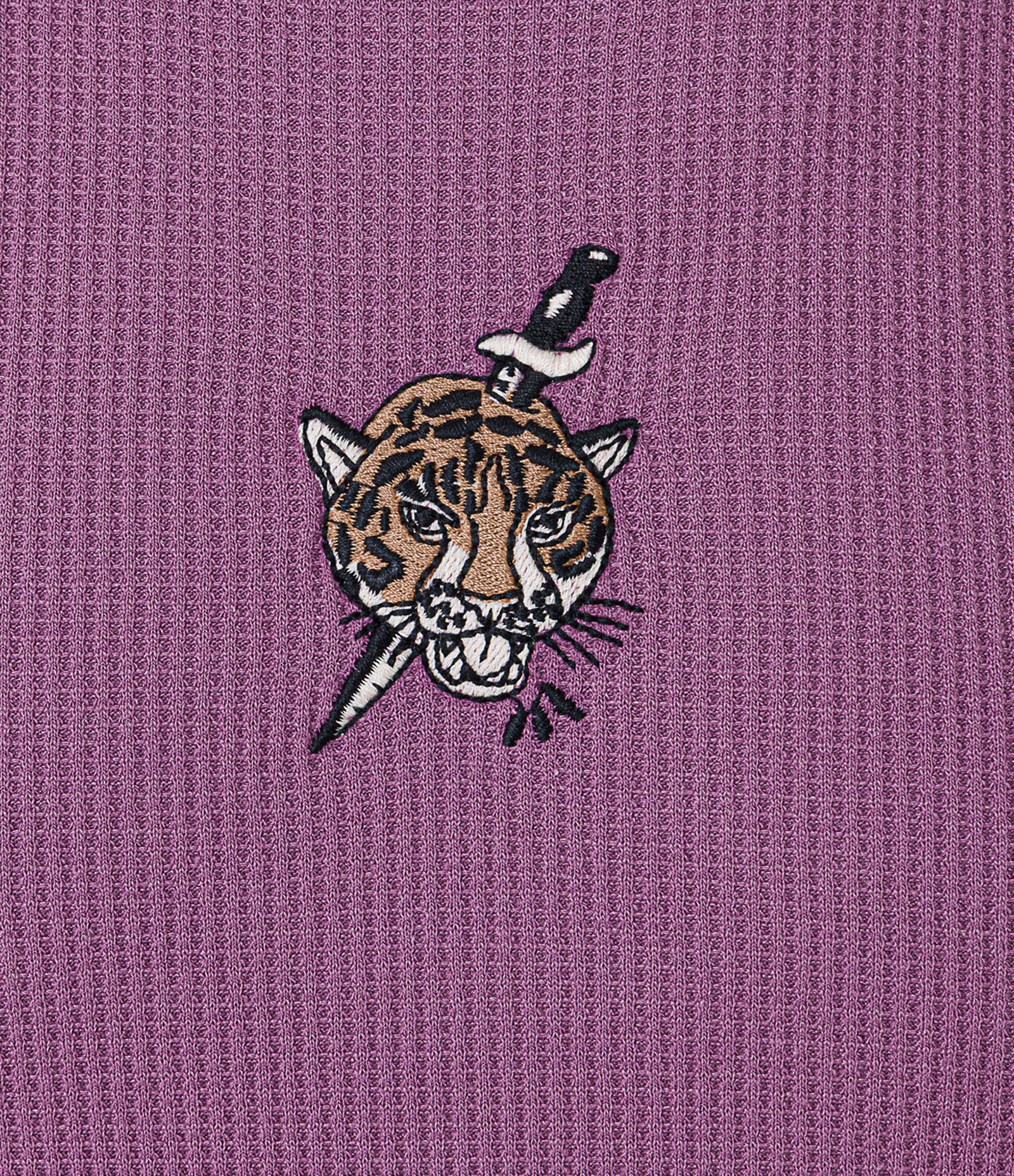 Regata em Ribana com Bordado de Tigre com Faca Roxo 8