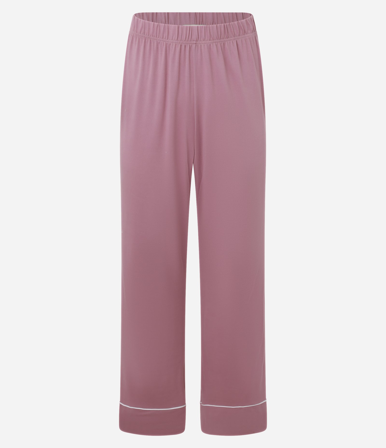 Pijama Americano Longo em Peach Touch com Detalhes Contrastantes Rosa 5