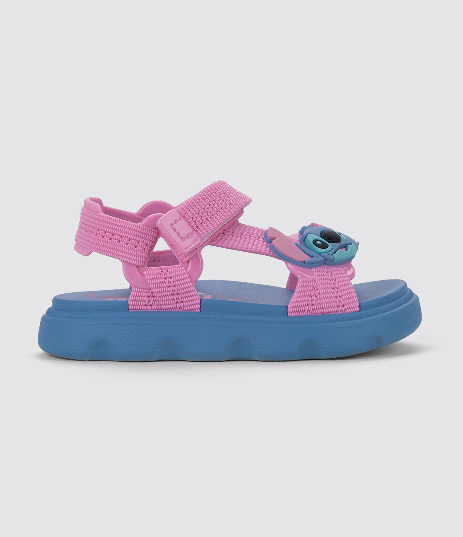Sandália Infantil de Tiras com Patch Stitch - Tam 17 ao 27 Azul/Rosa 3