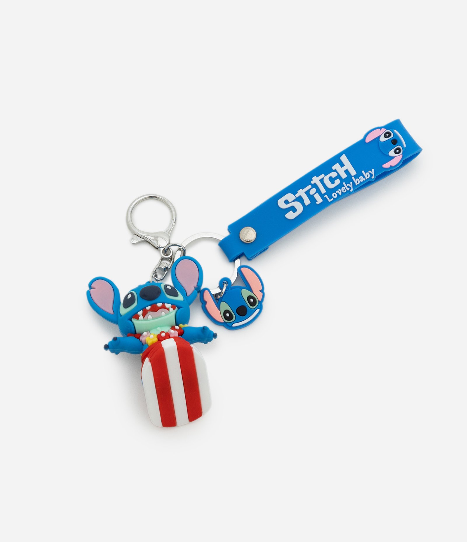 Chaveiro Infantil com Estampa do Stitch Surfista - Tam Único Azul 4