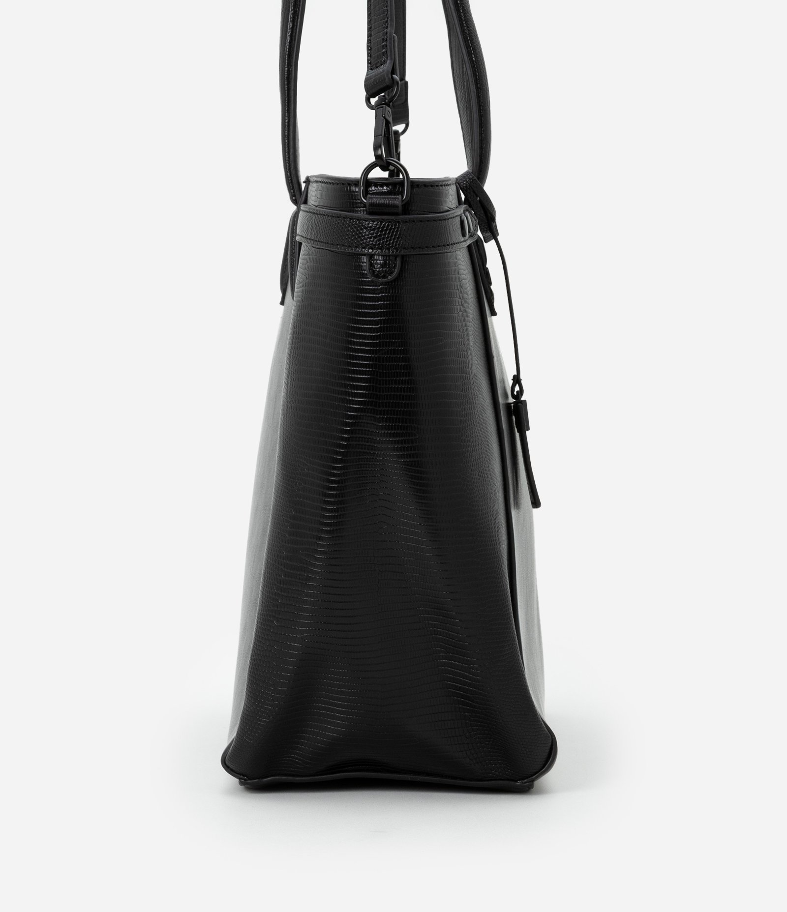 Bolsa Grande em PU com Dois Tamanhos de Alça e Fechamento em Zíper Preto 2