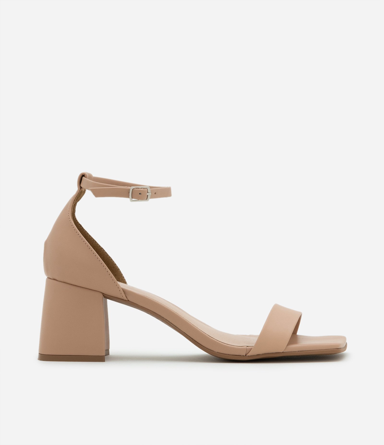 Sandália Básica com Bico Quadrado e Salto Bloco 1