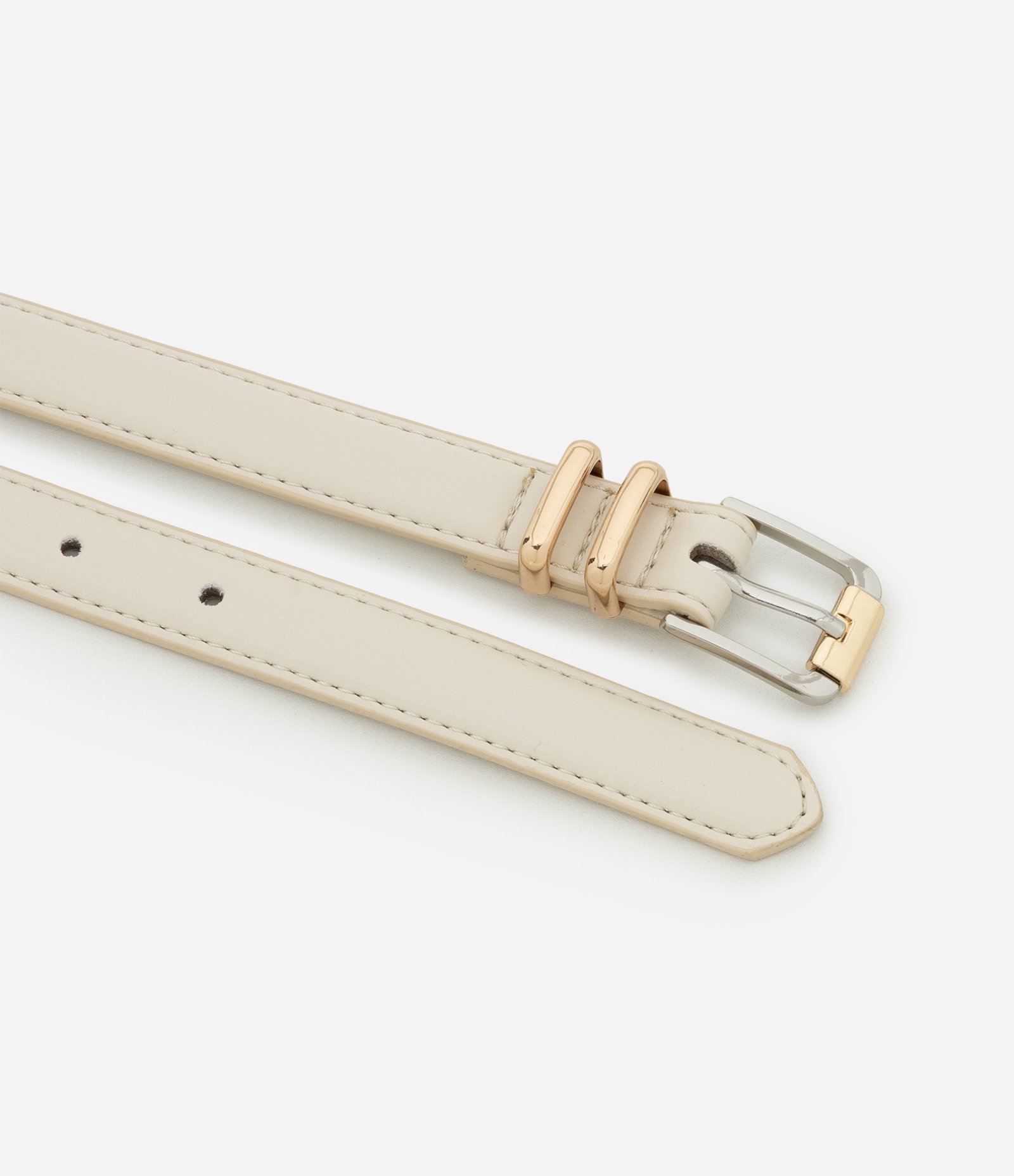 Kit 03 Cintos Médios Diversos Preto/Bege/Marrom 4