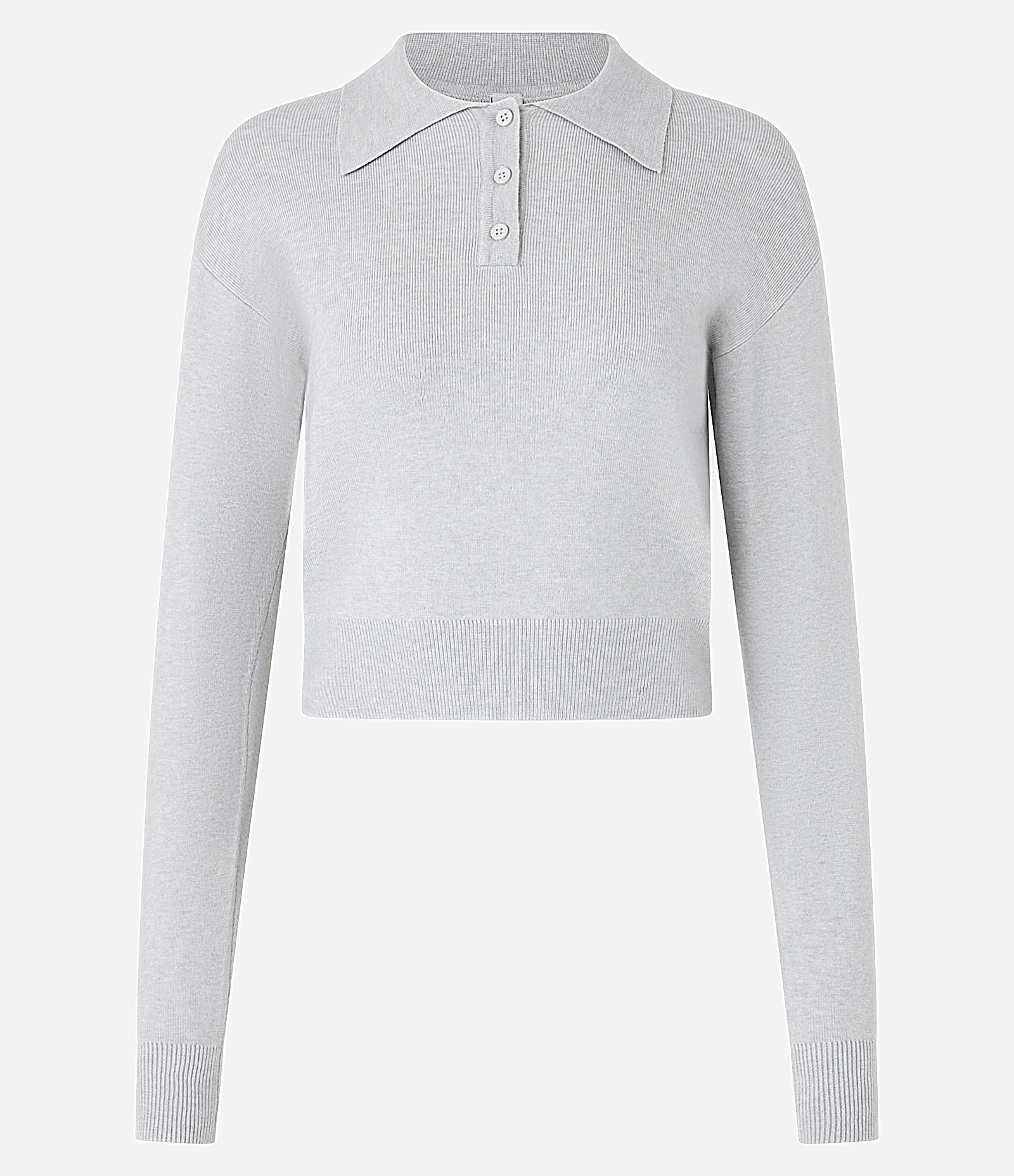 Suéter em Tricô com Gola Polo e Botões na Vista 4