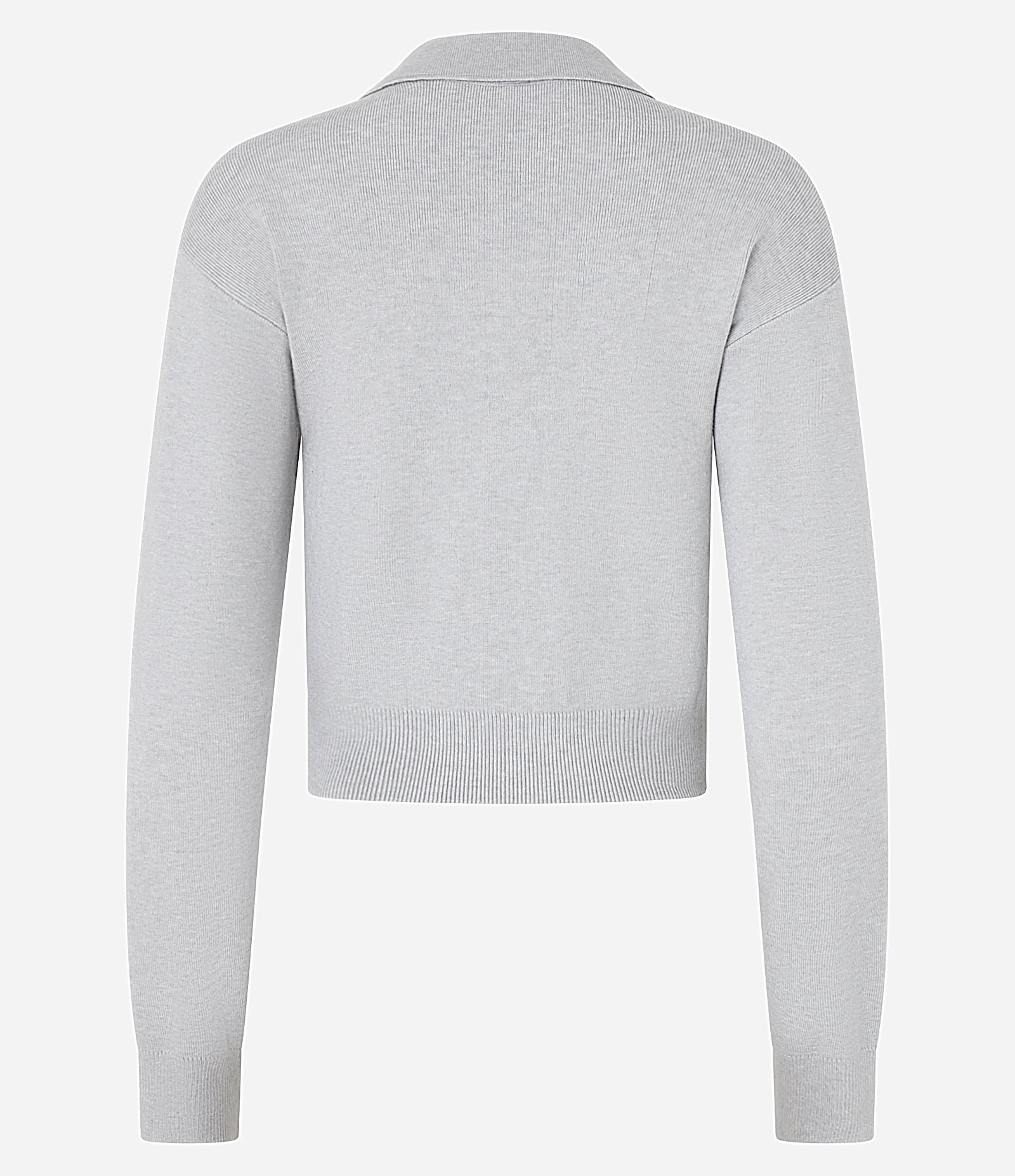 Suéter em Tricô com Gola Polo e Botões na Vista 6