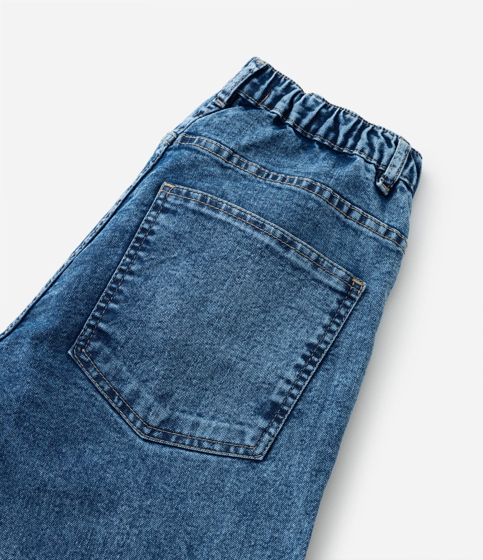 Calça Baggy Infantil em Jeans com Bolsos Cargo - Tam 7 a 14 Anos Azul 4