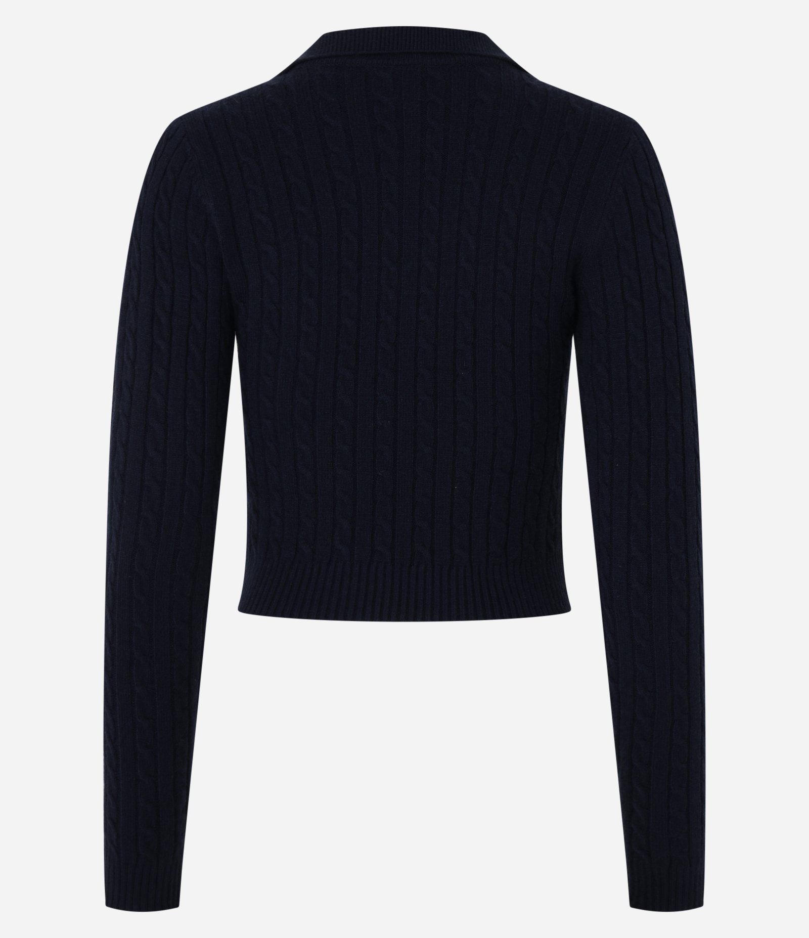 Blusa em Tricô com Textura Trançada e com Gola Polo 6