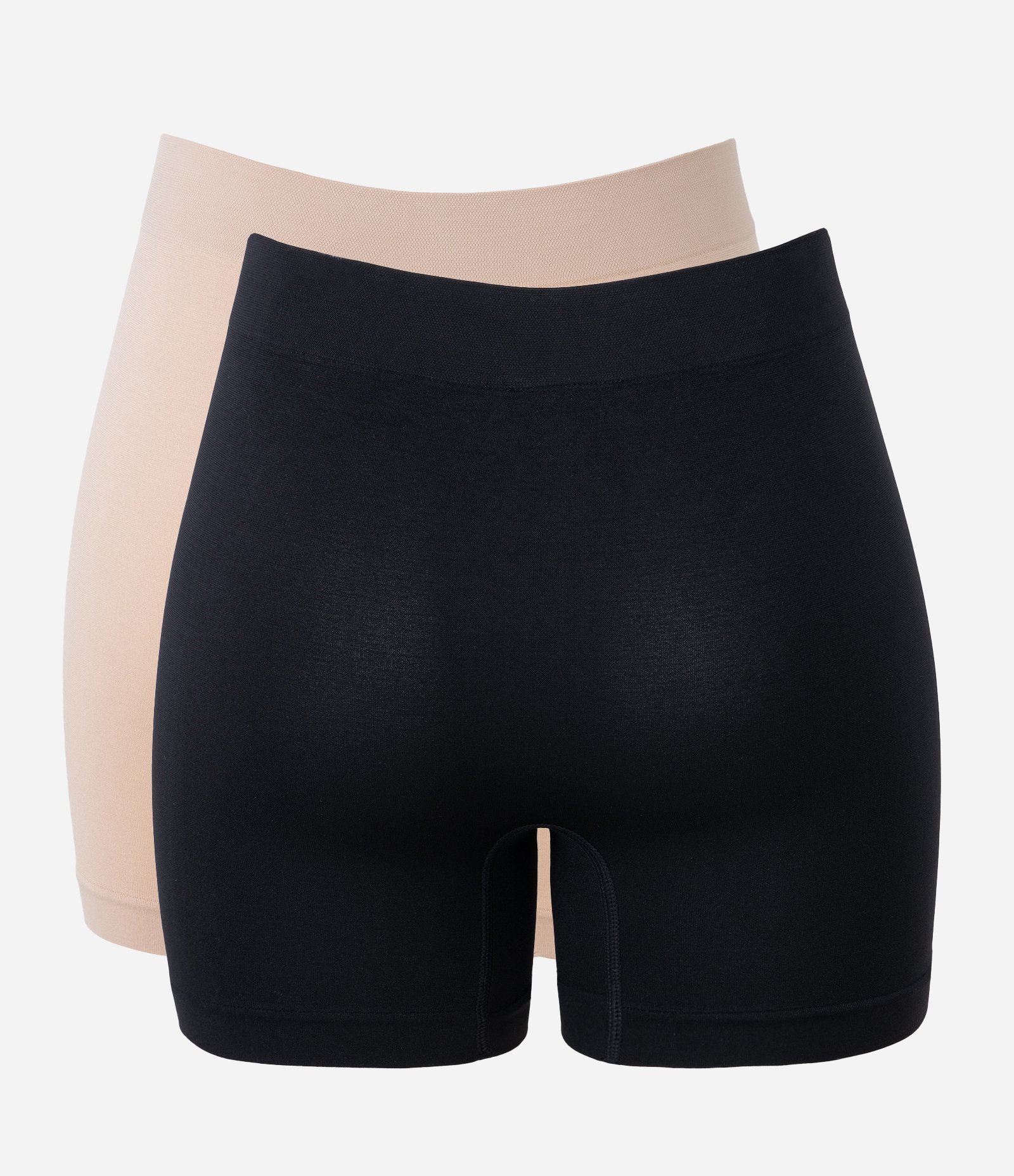 Kit 02 Calcinhas Boyshort Seamless Bege/Preto 2