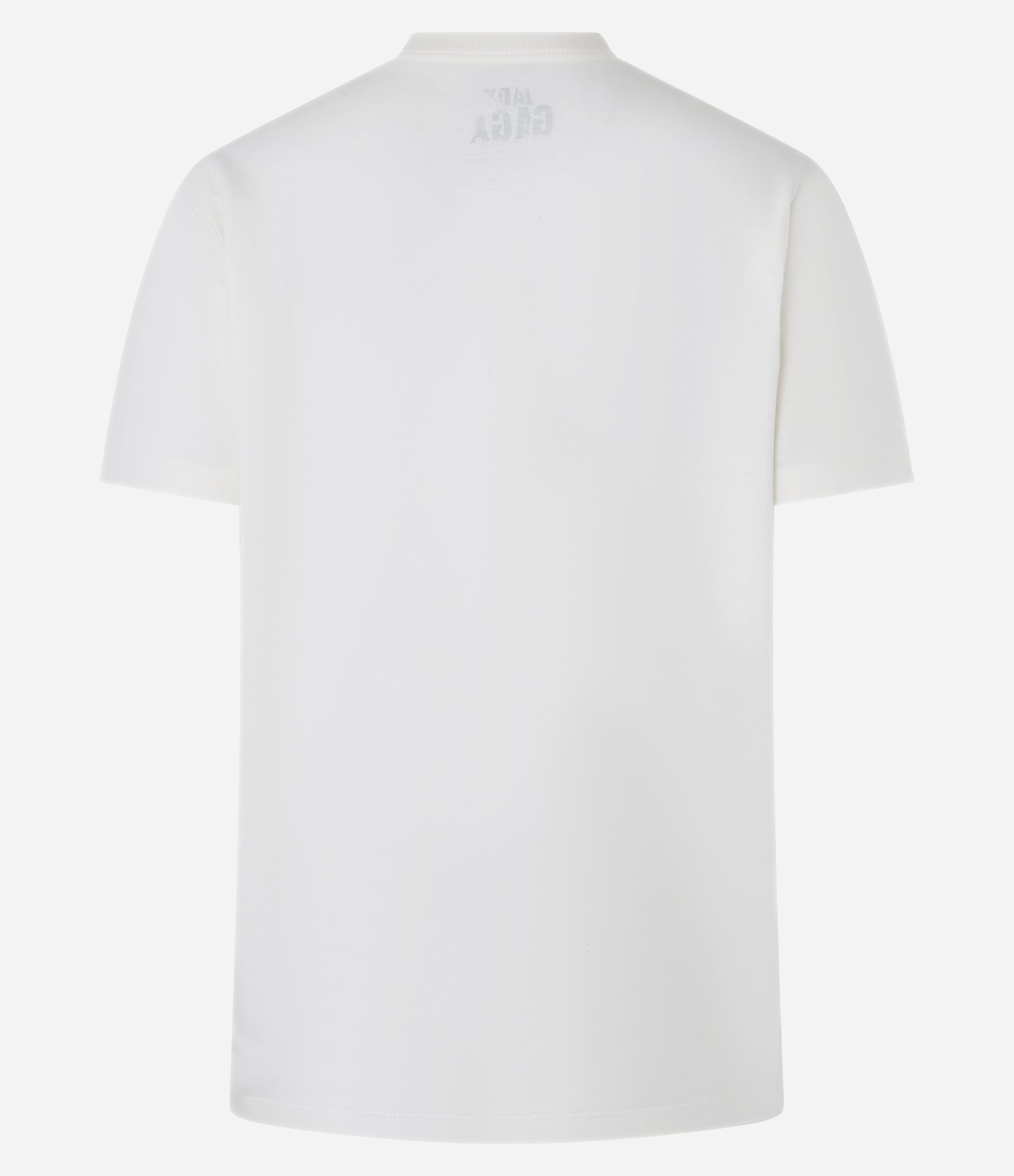 Camiseta em Algodão com Estampa Art Pop Lady Gaga Branco 4