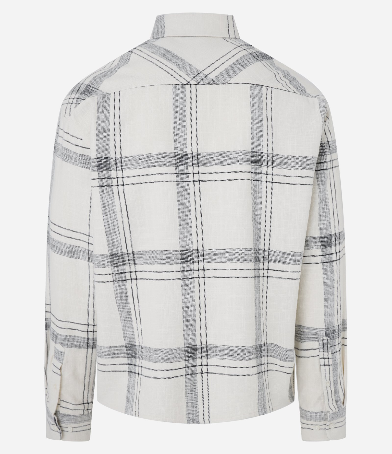 Camisa Relaxed em Flanela com Estampa Xadrez Texturizada Off White 7