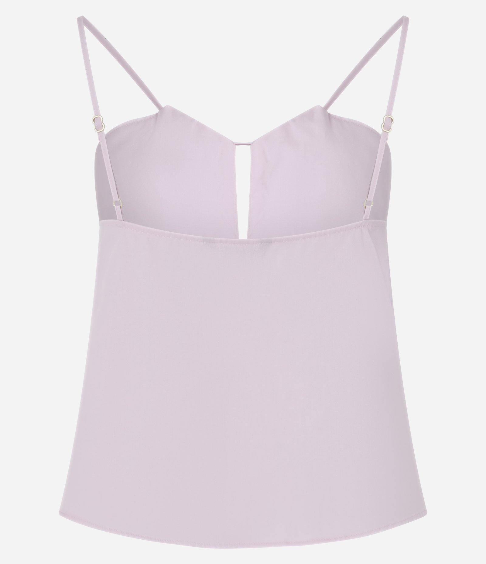 Blusa Alça Fina Decote com Pala e Abertura Lilás 6
