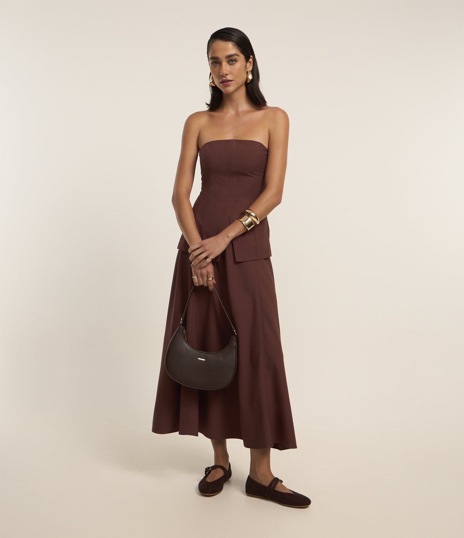 Blusa Tomara Que Caia Alfaiatada com Lastex nas Costas 2