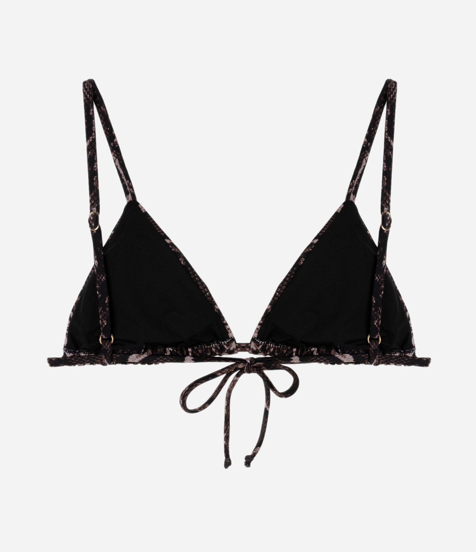 Biquíni Top Cortininha em Microfibra com Estampa de Cobra Marrom 5