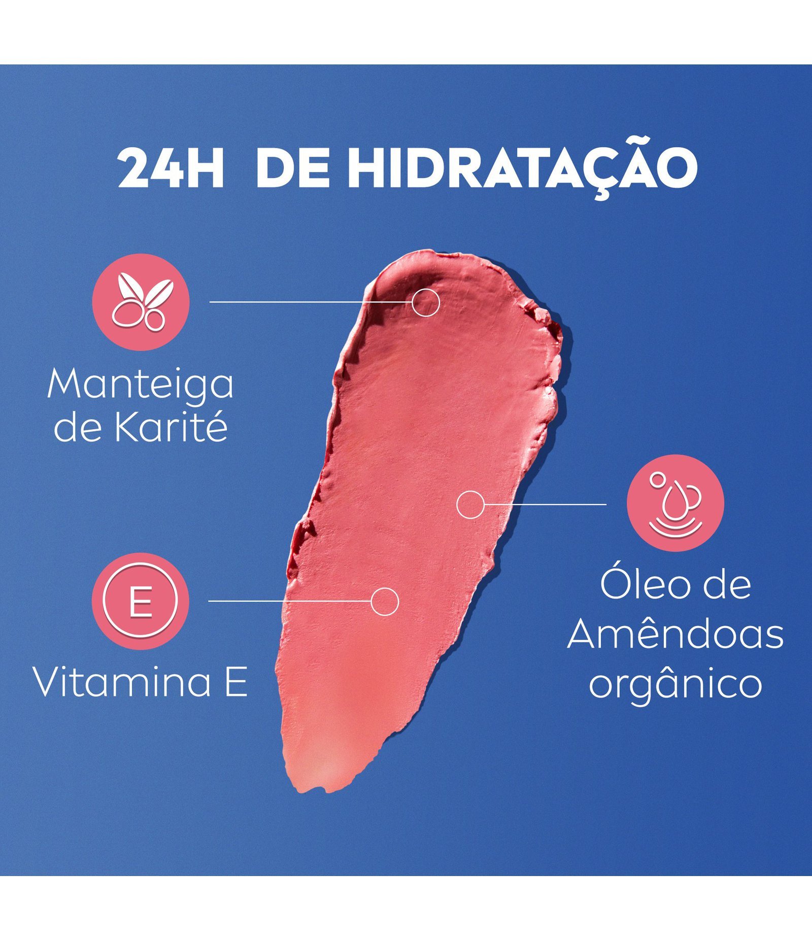 Hidratante Labial Hidra Color Rosé Nivea 4,8g 5