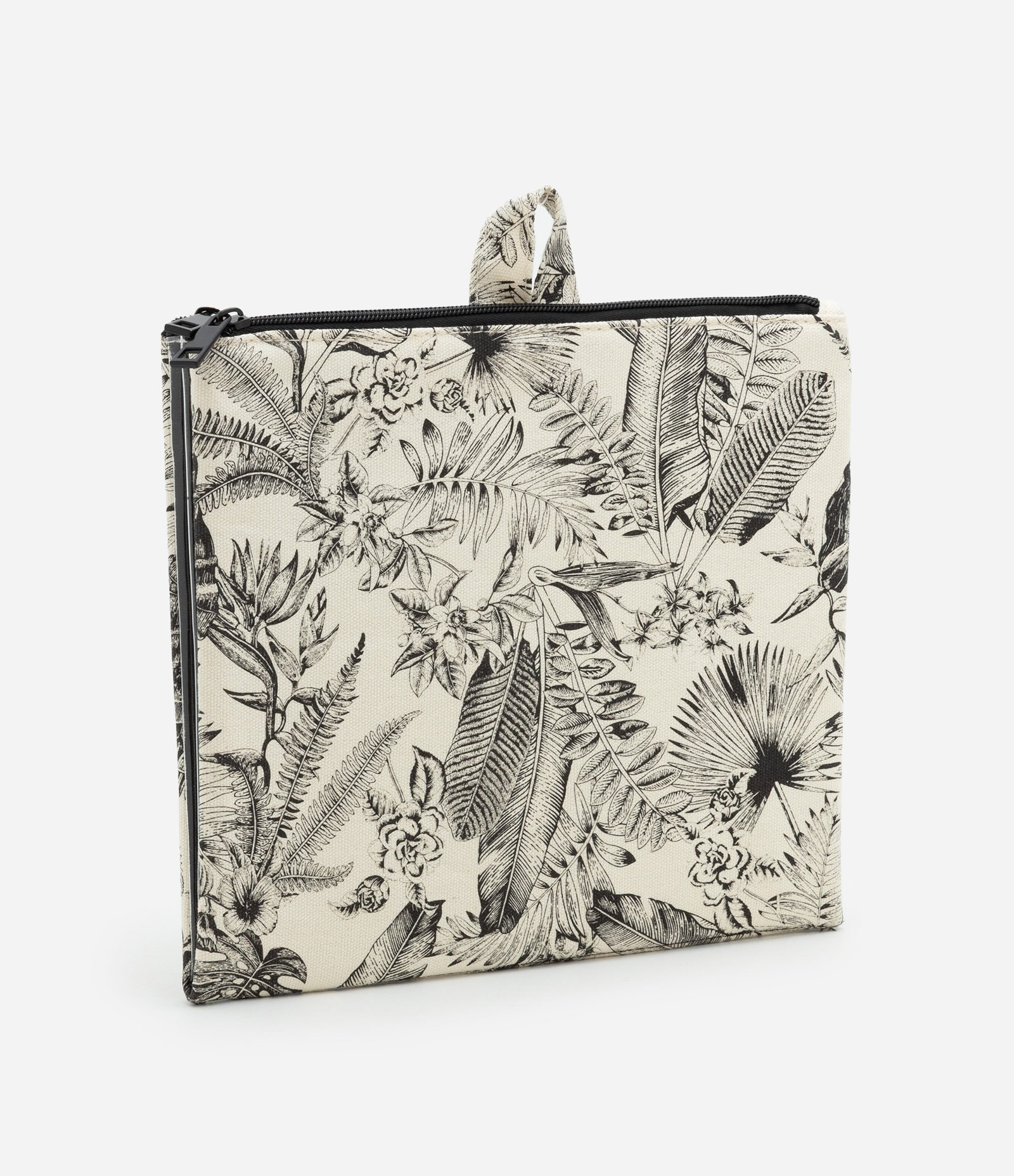Nécessaire Envelope com Estampa de Folhagem Off White 1