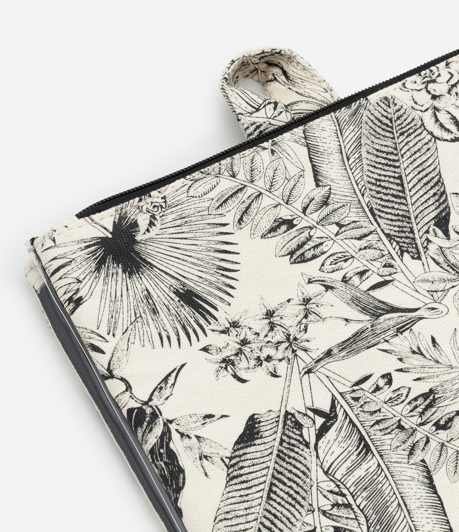 Nécessaire Envelope com Estampa de Folhagem Off White 5