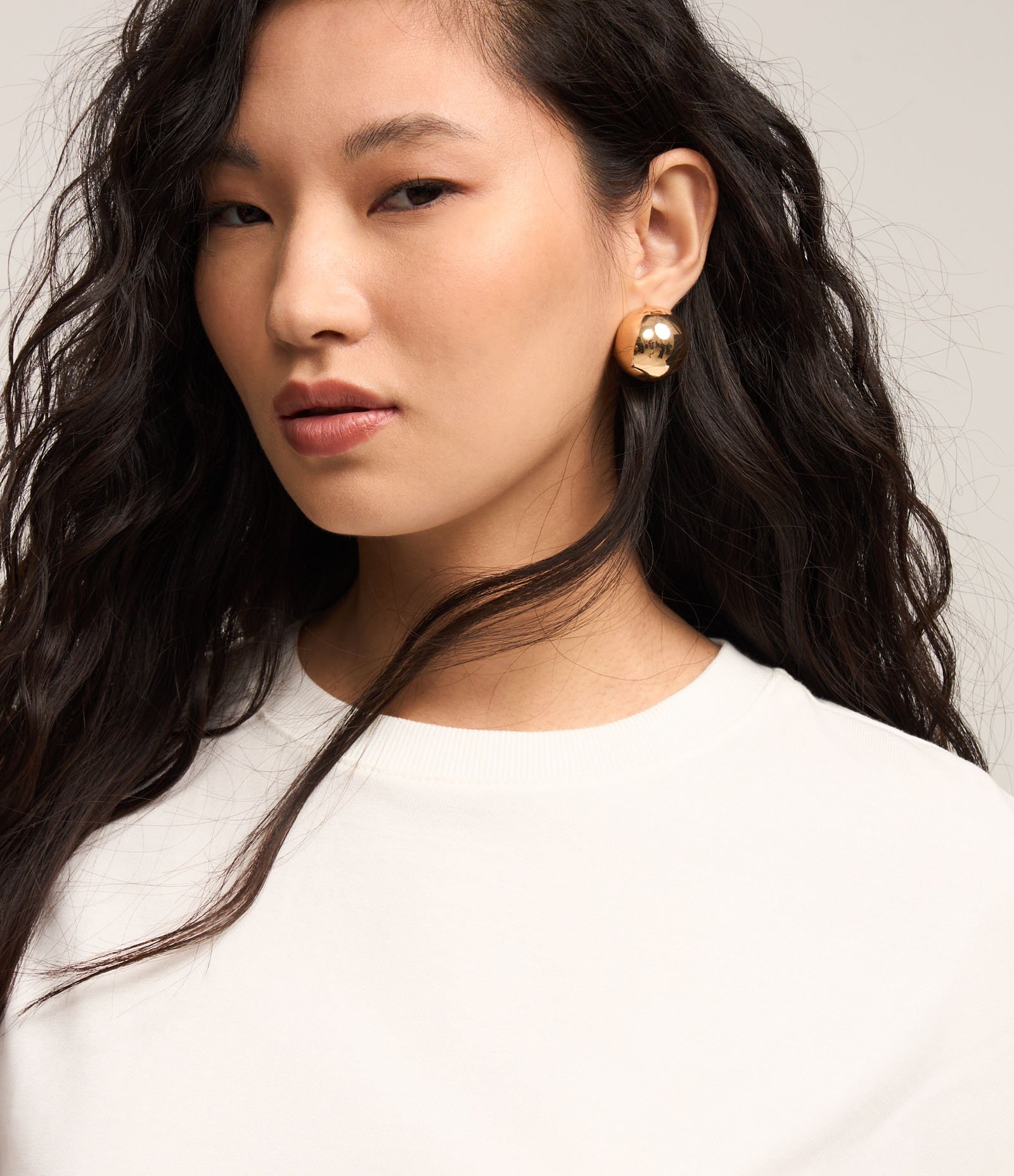 Blusa Oversized Básica em Malhão com Manga Curta Branco 6