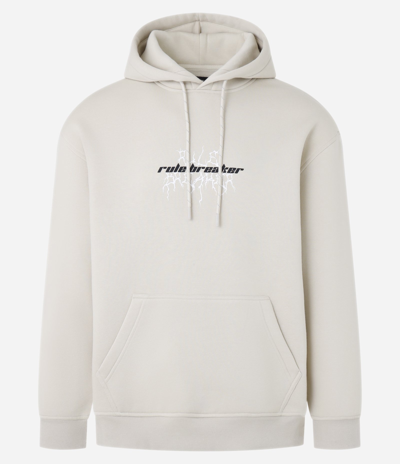 Moletom Relaxed com Capuz e Estampa de Estátua nas Costas Bege 5