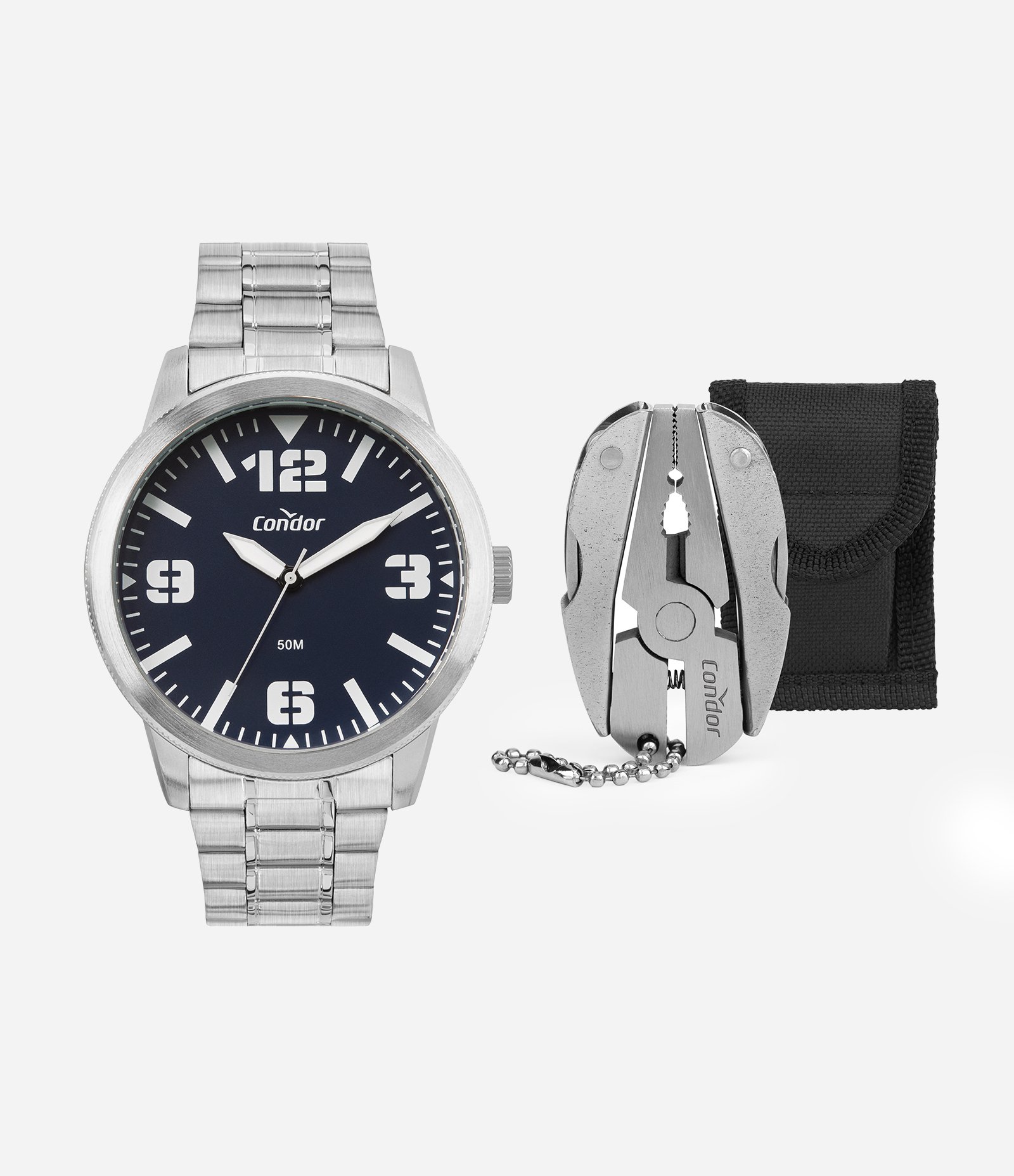 Relógio Condor Masculino Analógico PRATA 4