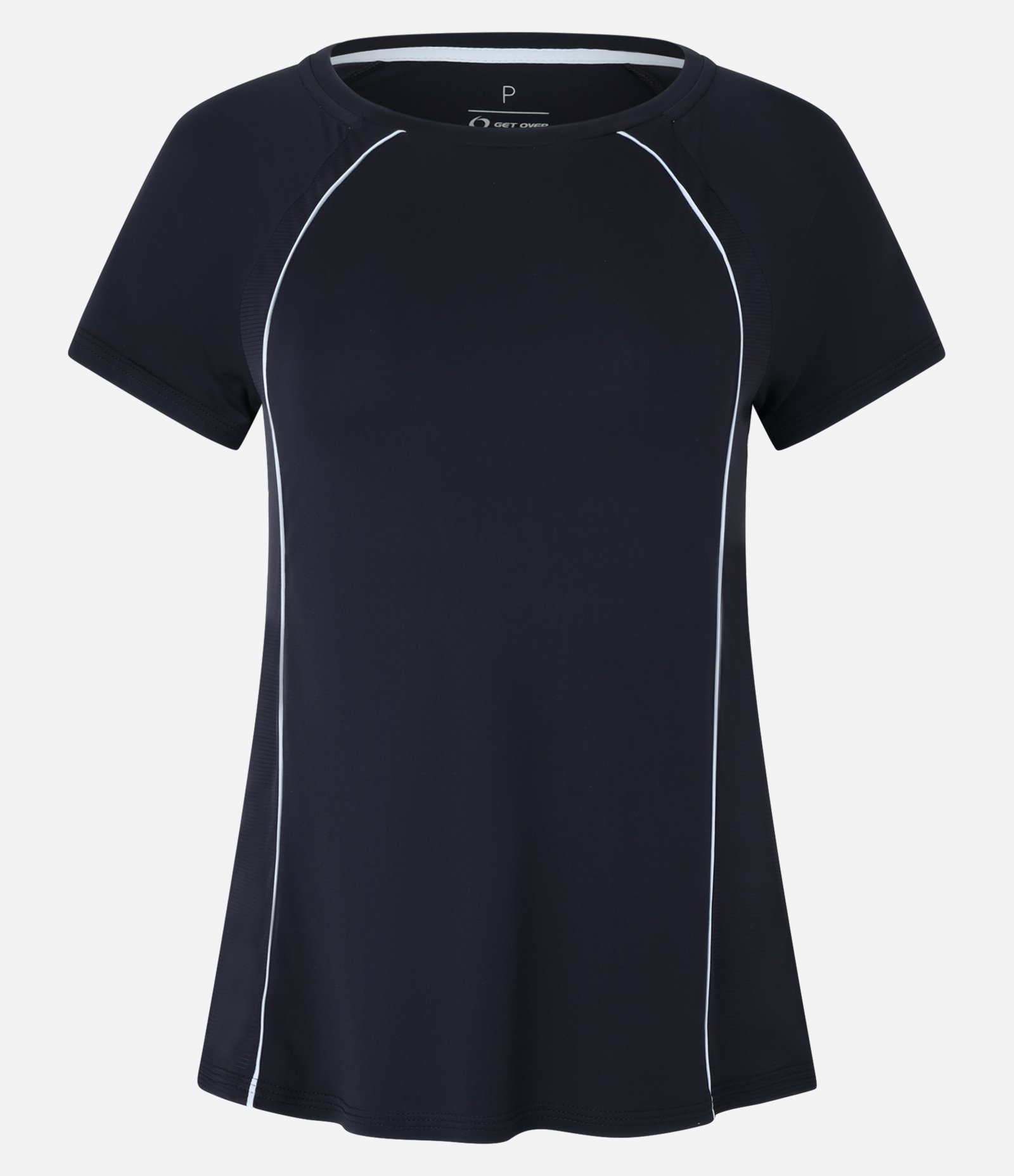 Camiseta Esportiva Manga Curta com Detalhes Contrastantes Azul 5