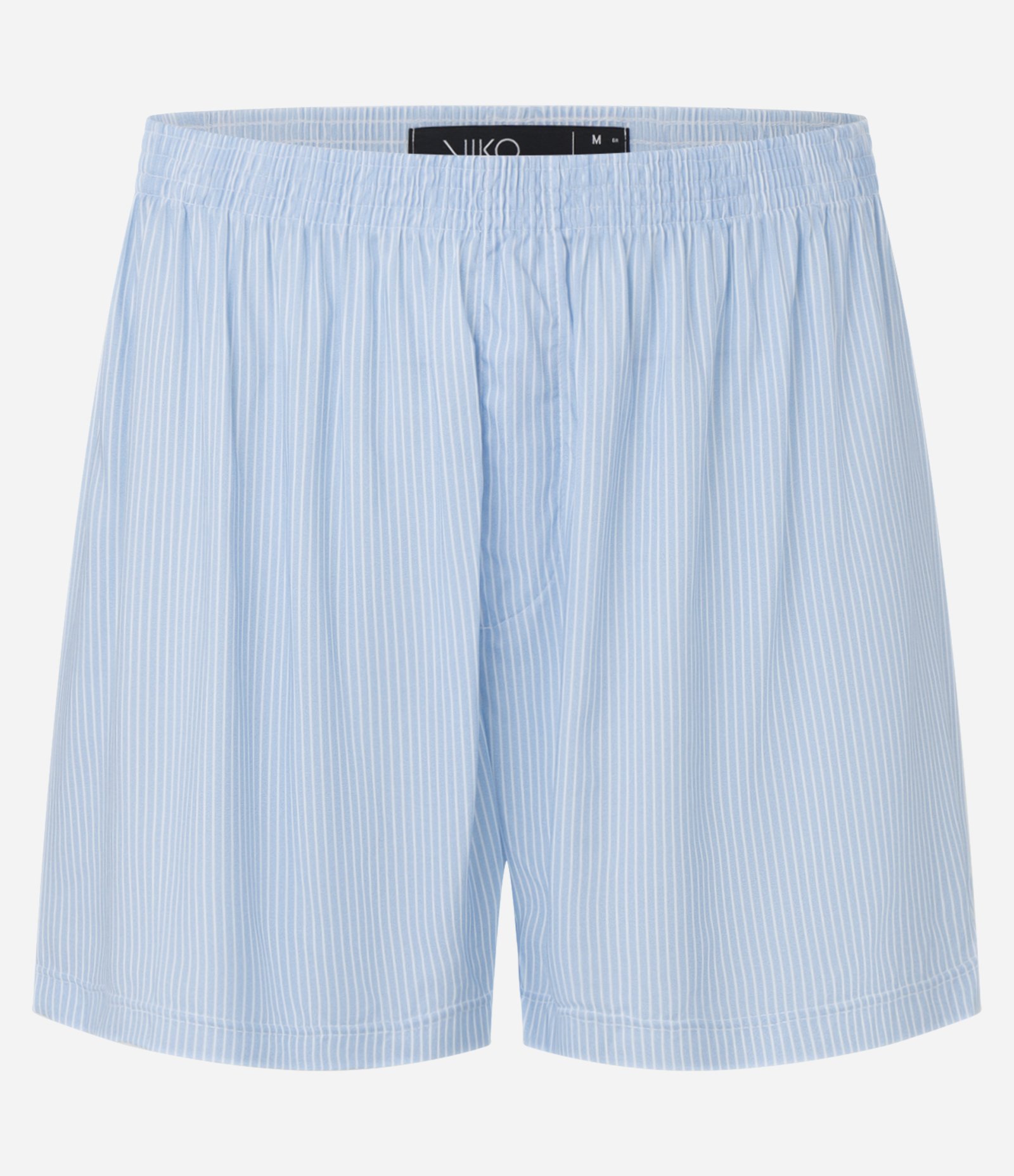 Pijama Curto em Poliviscose com Listras Azul/ Branco 6