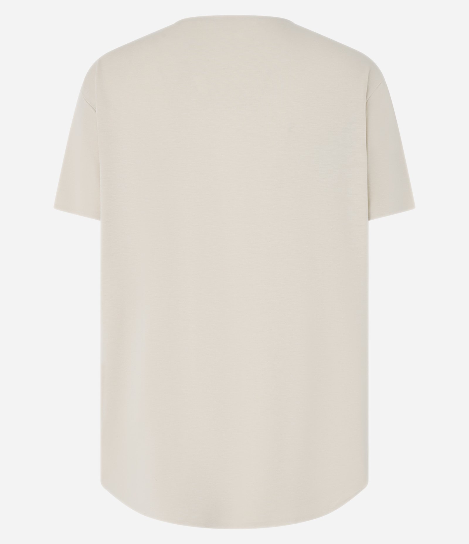 Camiseta Oversized Esportiva em Microfibra com Barra Arredondada Bege 6