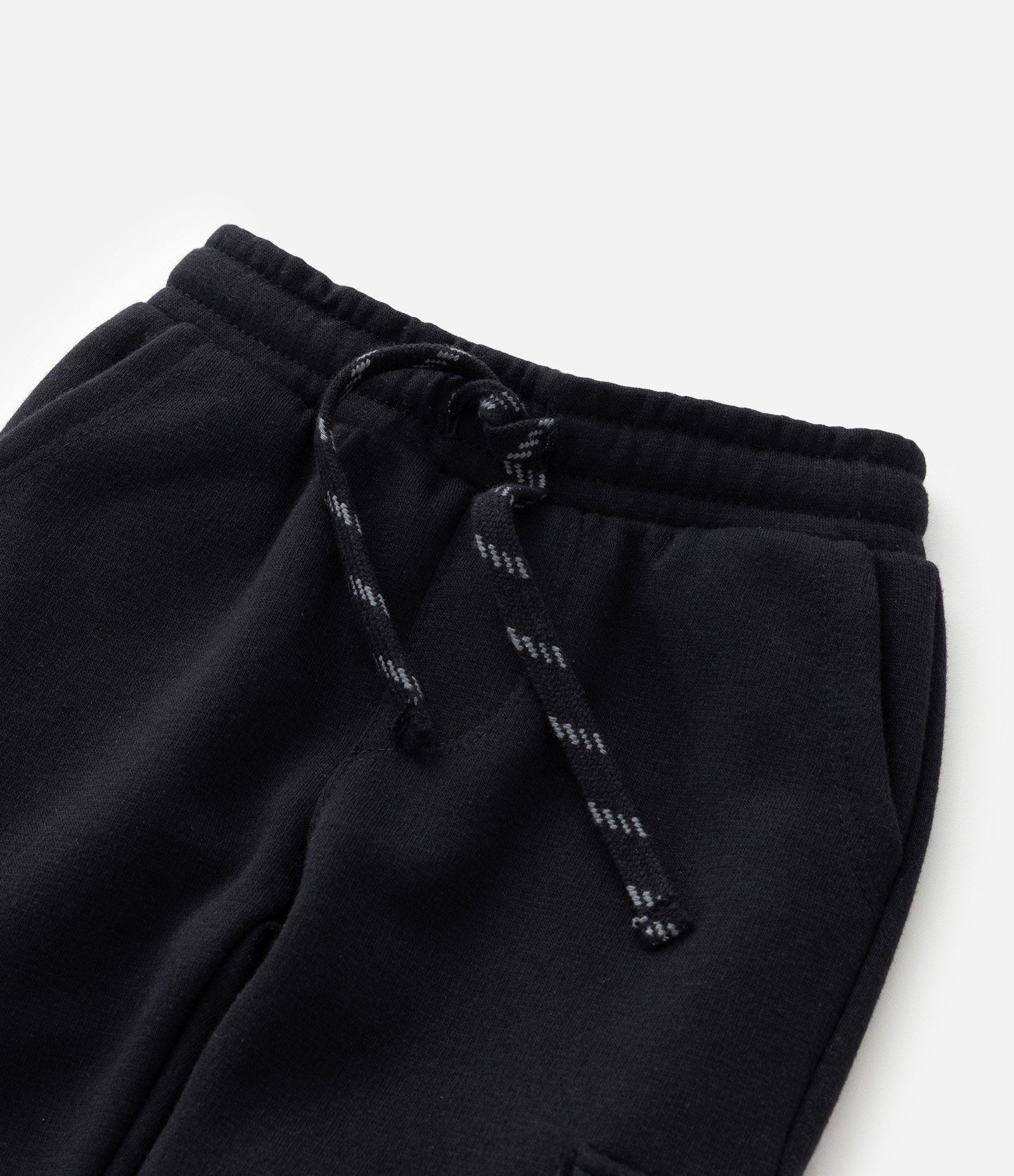 Calça Jogger Infantil em Moletom com Bolso Cargo - Tam 1 a 5 Anos Preto 8