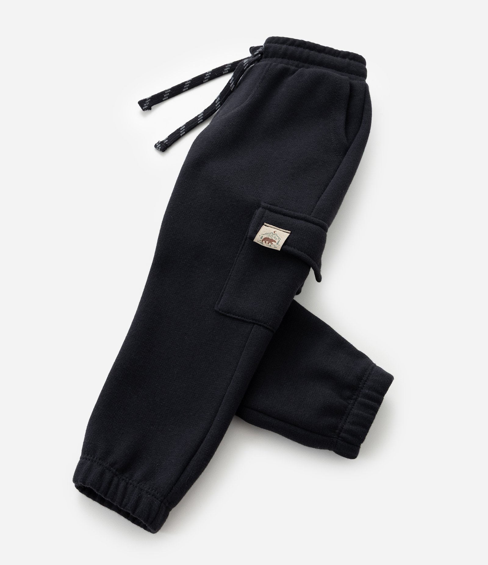Calça Jogger Infantil em Moletom com Bolso Cargo - Tam 1 a 5 Anos Preto 6