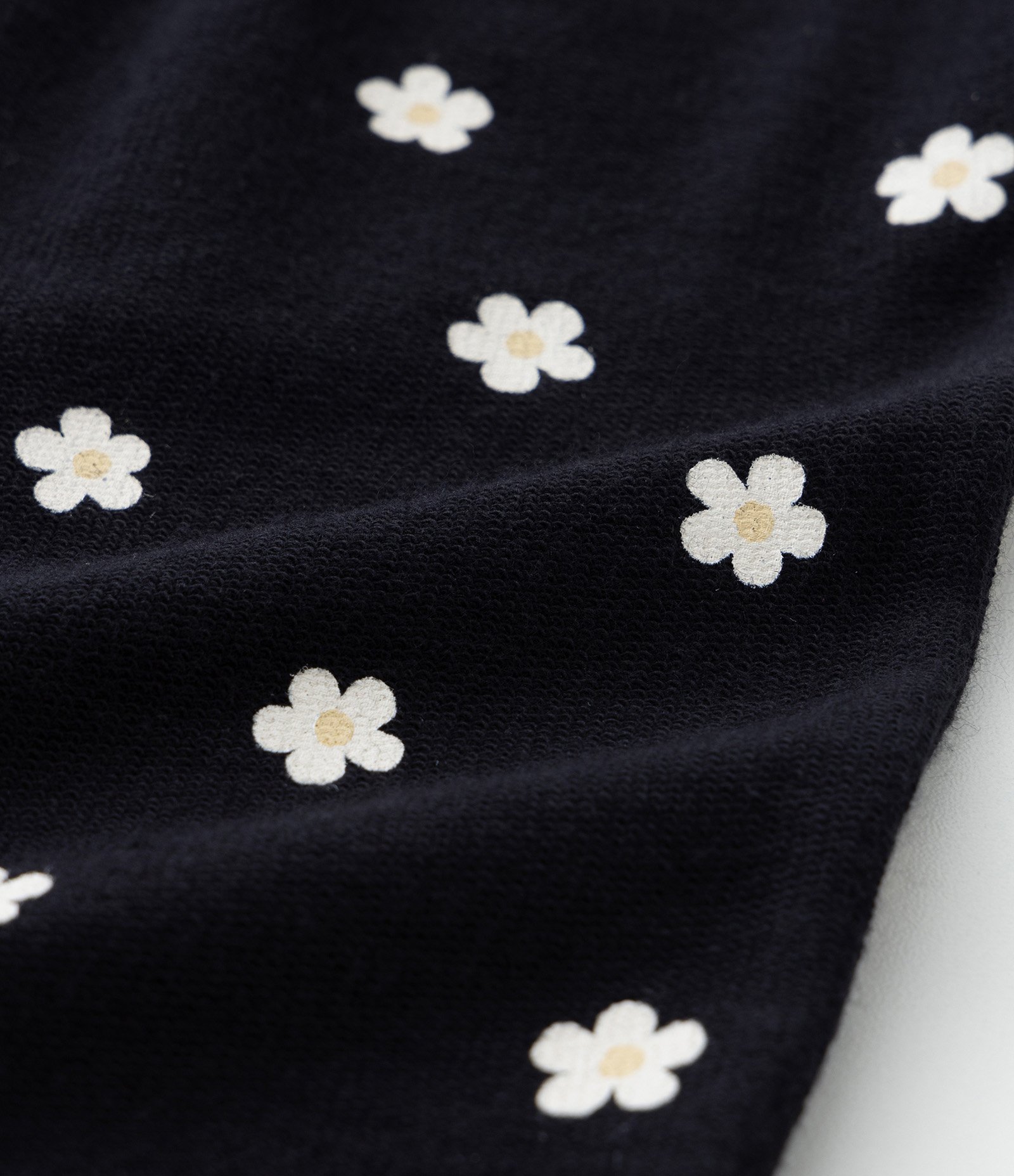 Conjunto Infantil com Estampa Florzinhas - Tam 0 a 18 meses Bege/Preto 6