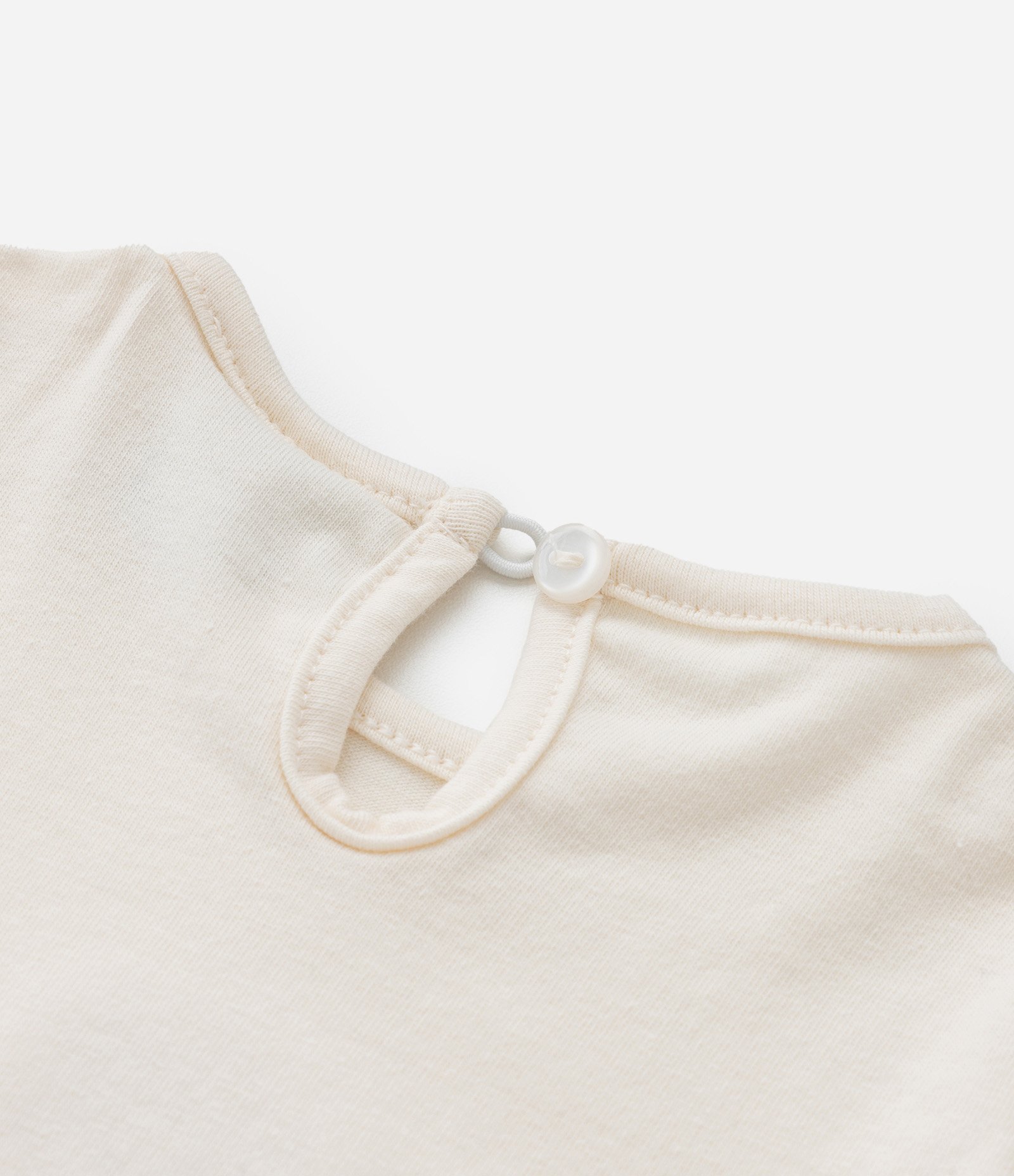 Conjunto Infantil com Estampa Florzinhas - Tam 0 a 18 meses Bege/Preto 10