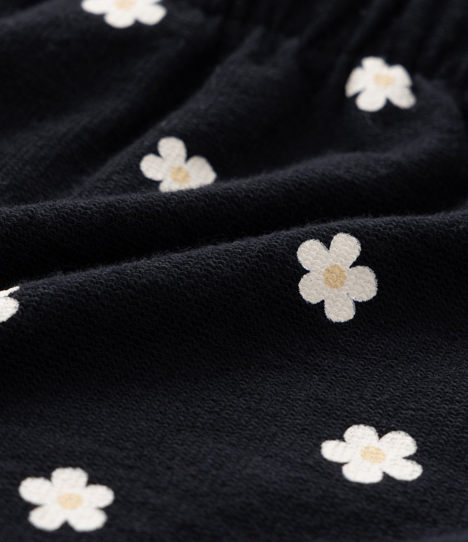 Conjunto Infantil com Estampa Florzinhas - Tam 0 a 18 meses Bege/Preto 5