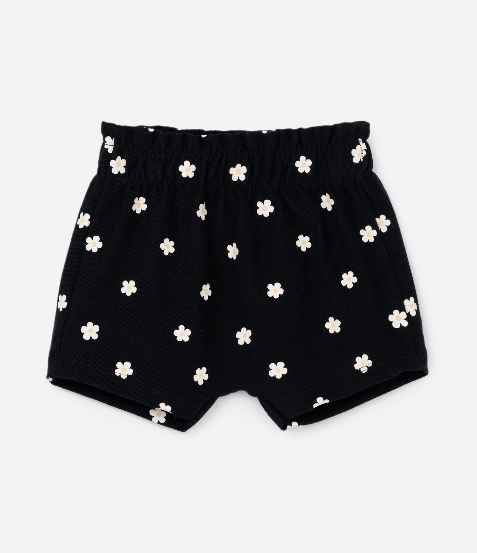 Conjunto Infantil com Estampa Florzinhas - Tam 0 a 18 meses Bege/Preto 6