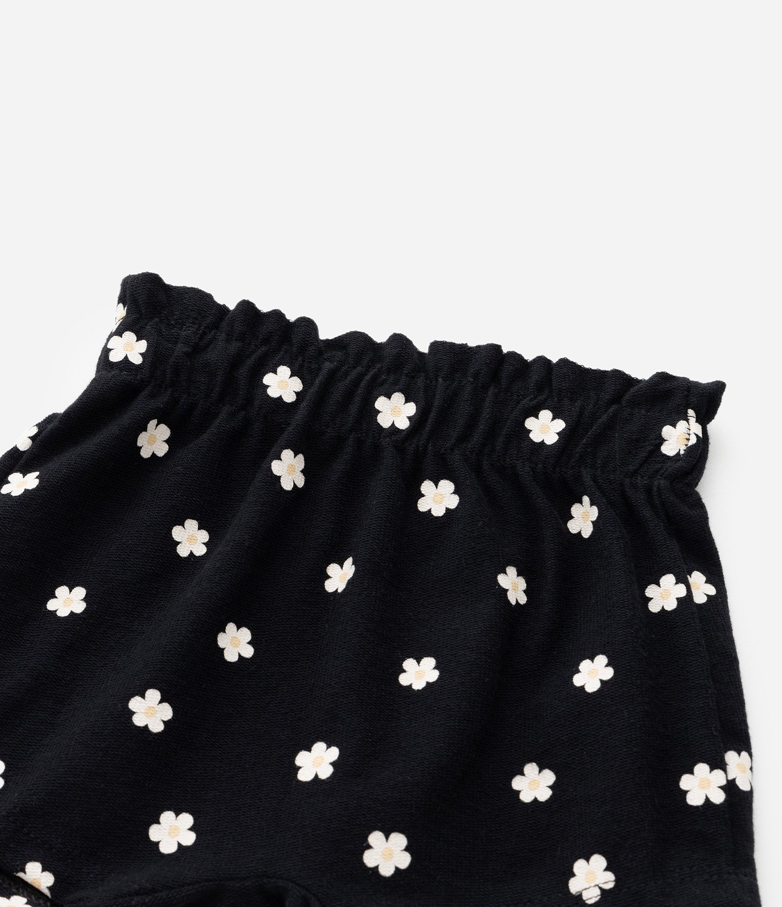 Conjunto Infantil com Estampa Florzinhas - Tam 0 a 18 meses Bege/Preto 7