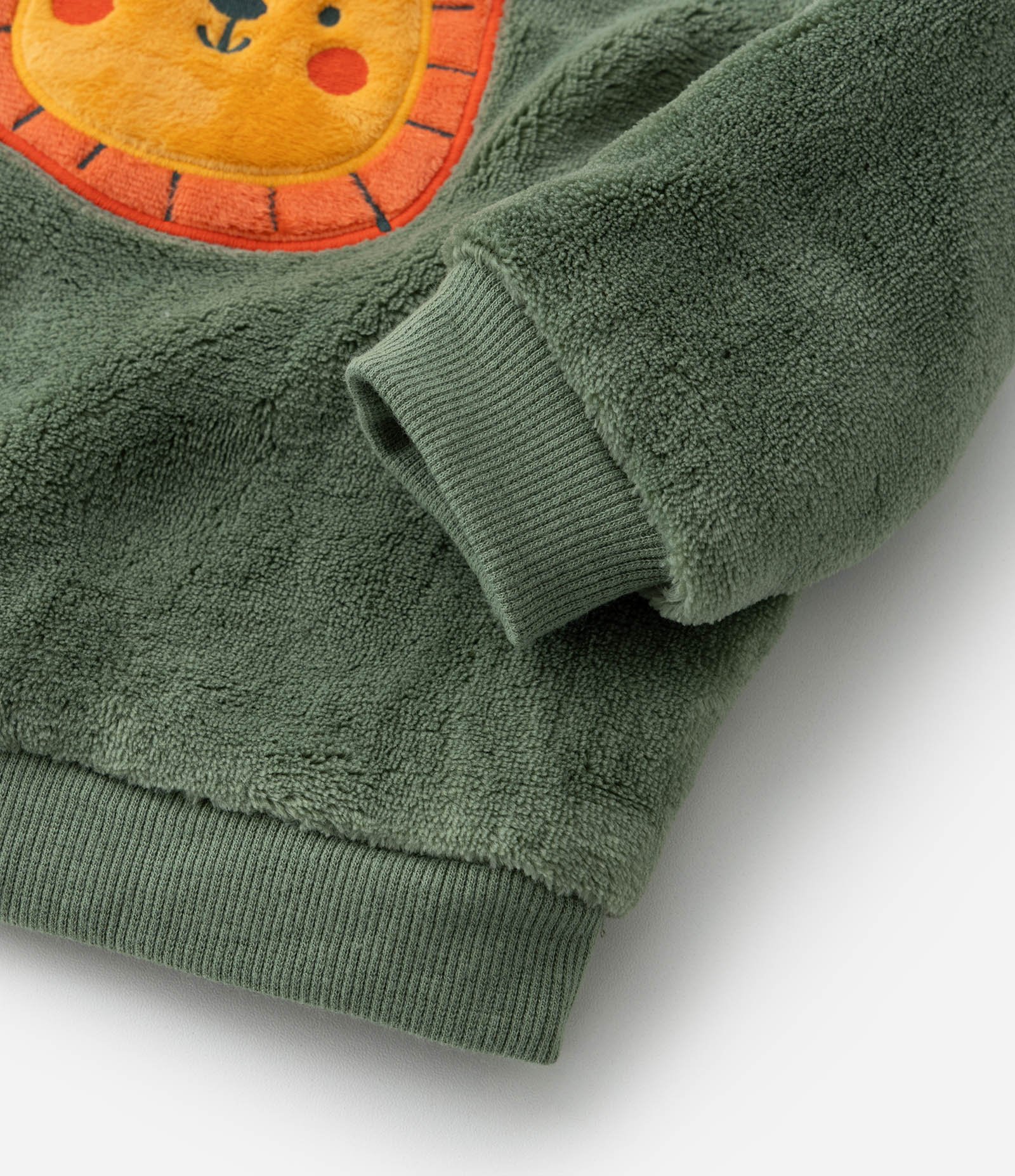 Conjunto Infantil em Fleece com Bordado de Leão - Tam 0 a 18 meses Verde 12