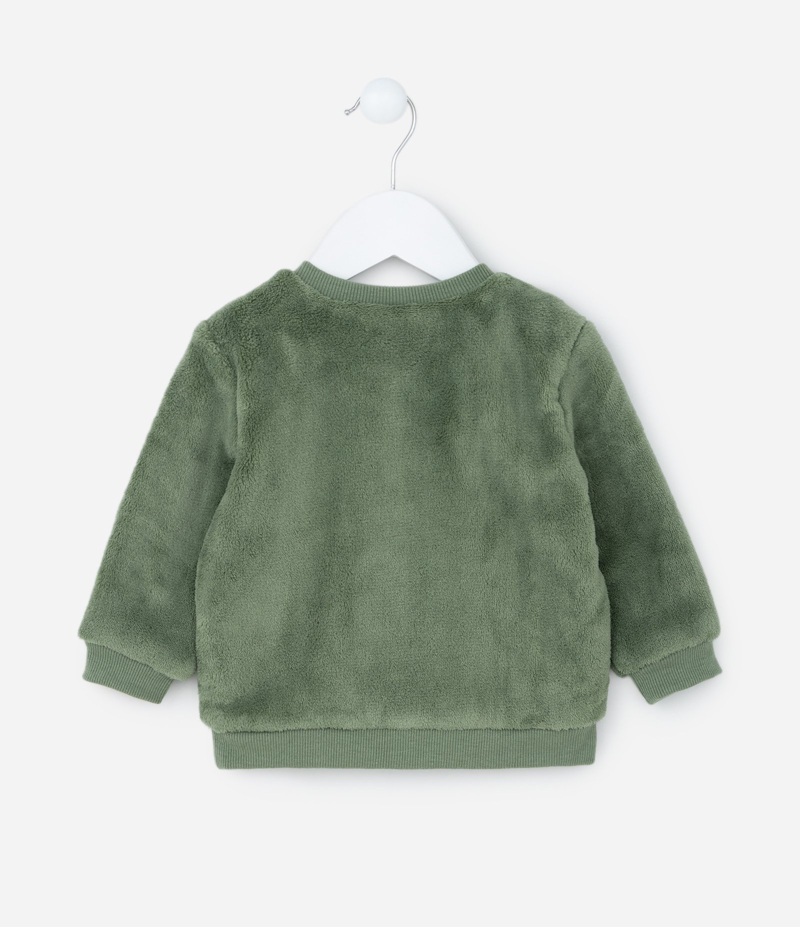 Conjunto Infantil em Fleece com Bordado de Leão - Tam 0 a 18 meses Verde 3