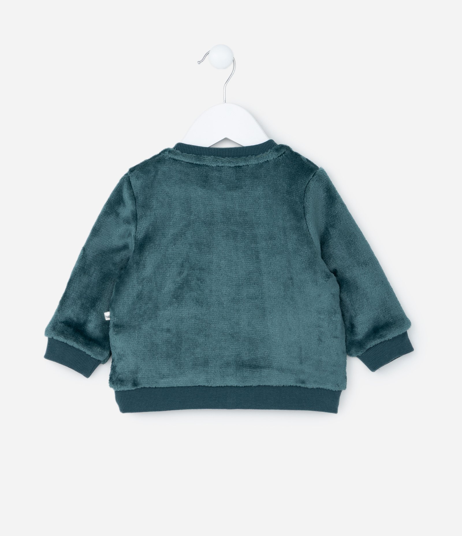 Casaco Infantil em Fleece com Bordado Guaxinim - Tam 0 a 18 meses Verde 2