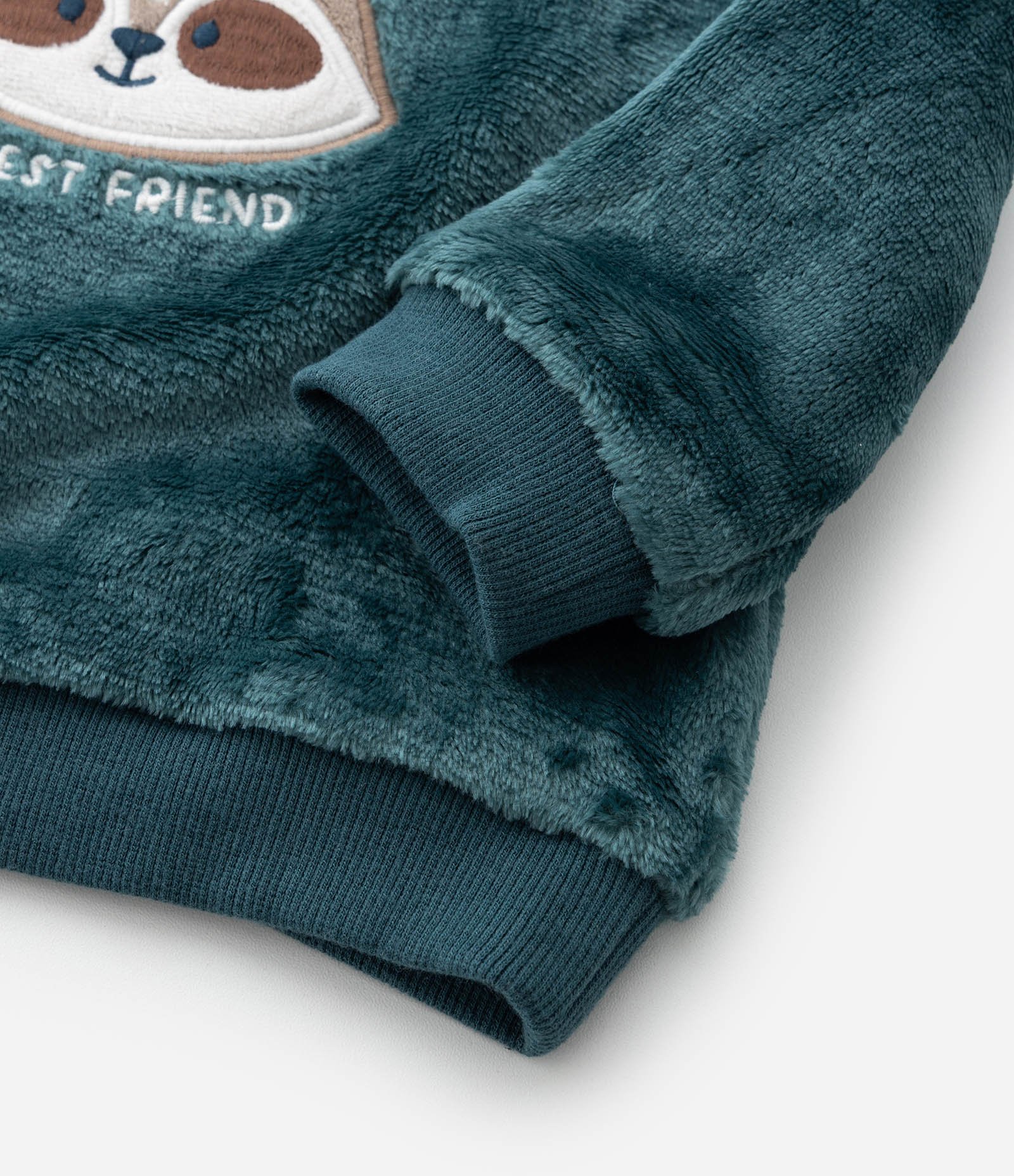 Casaco Infantil em Fleece com Bordado Guaxinim - Tam 0 a 18 meses Verde 6