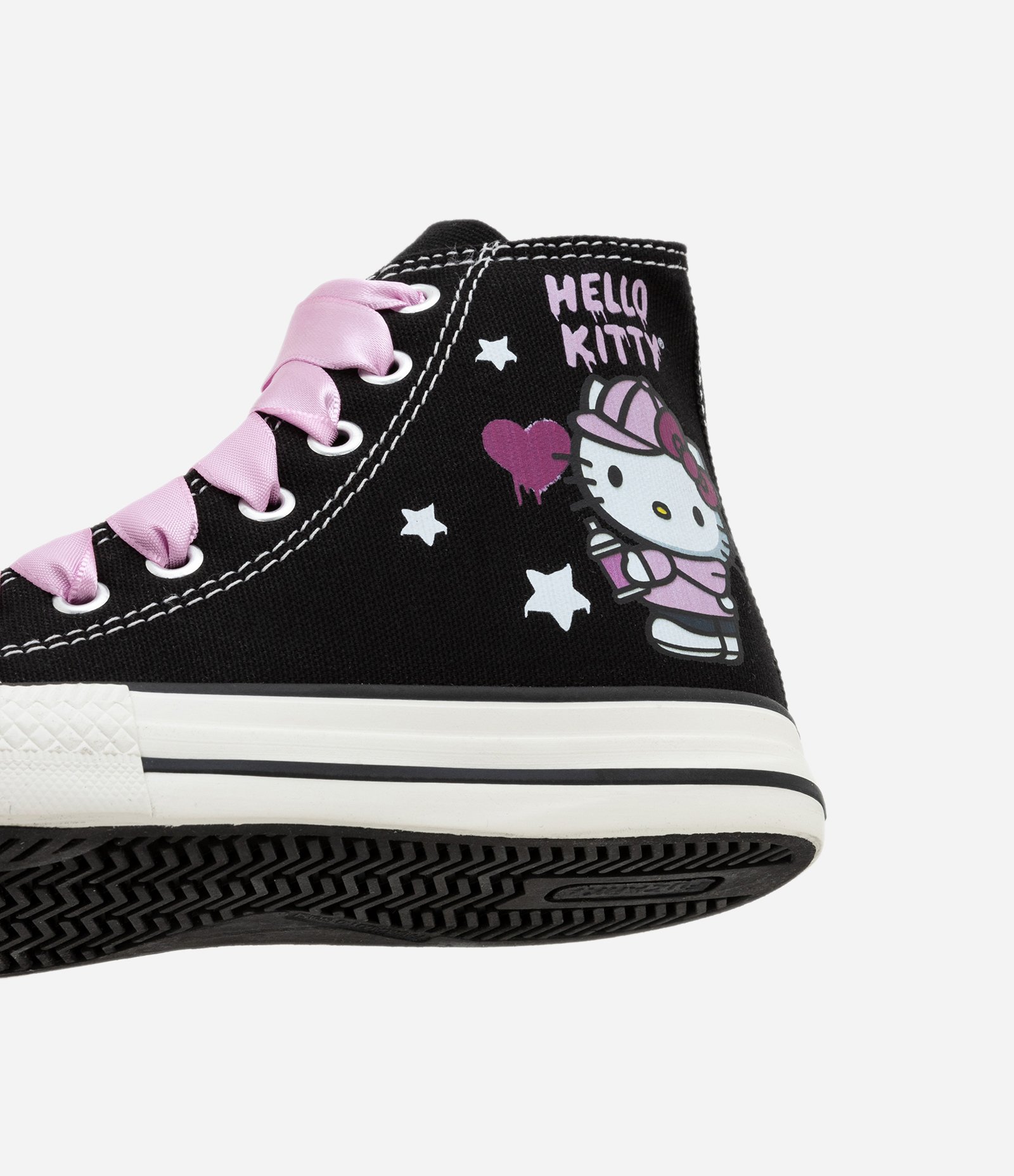 Tênis Infantil Abotinado com Biqueira e Estampa Hello Kitty - Tam 26 ao 36 Preto 3