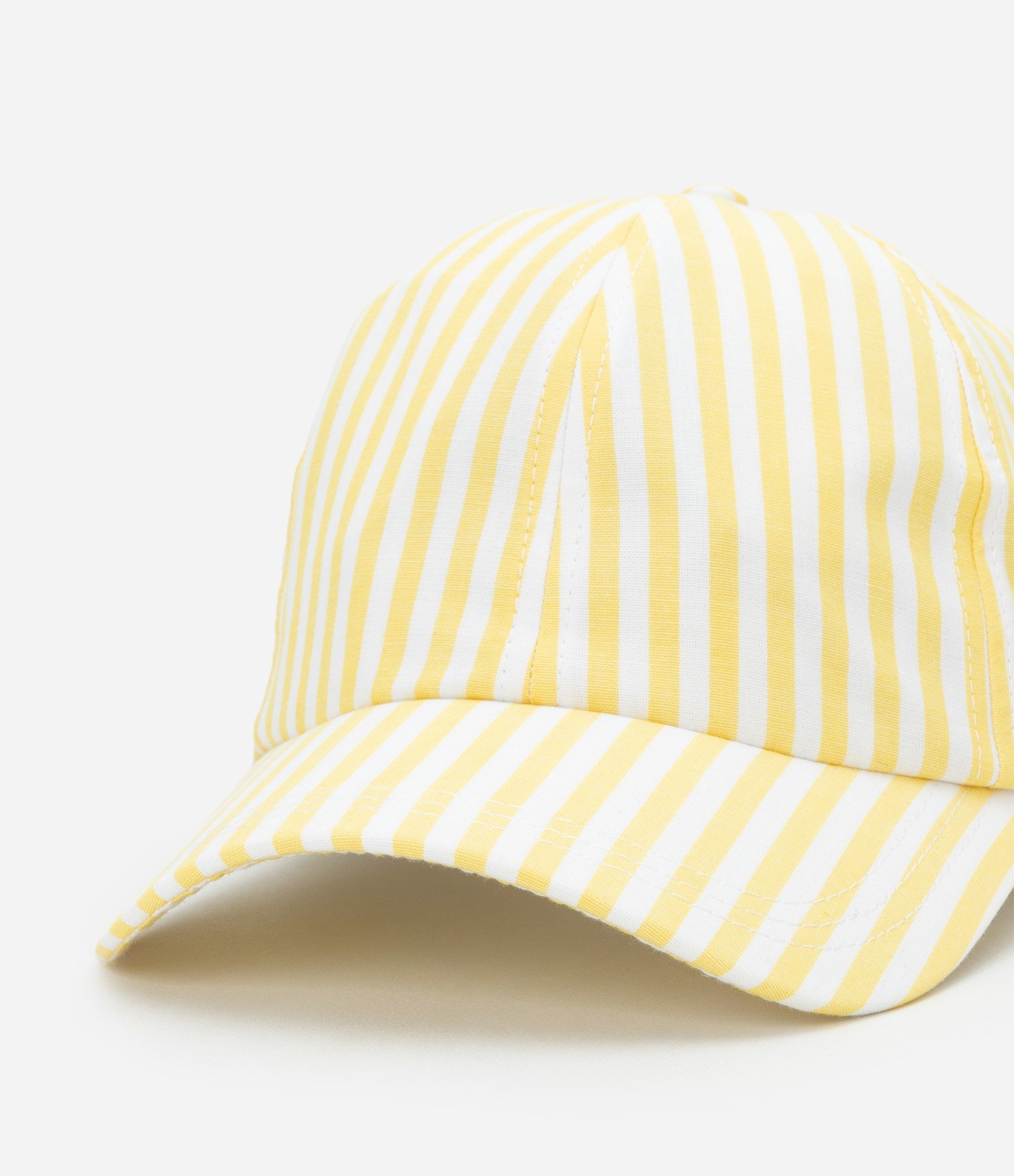 Boné Aba Curva com Listras em Fio Tinto Amarelo 4