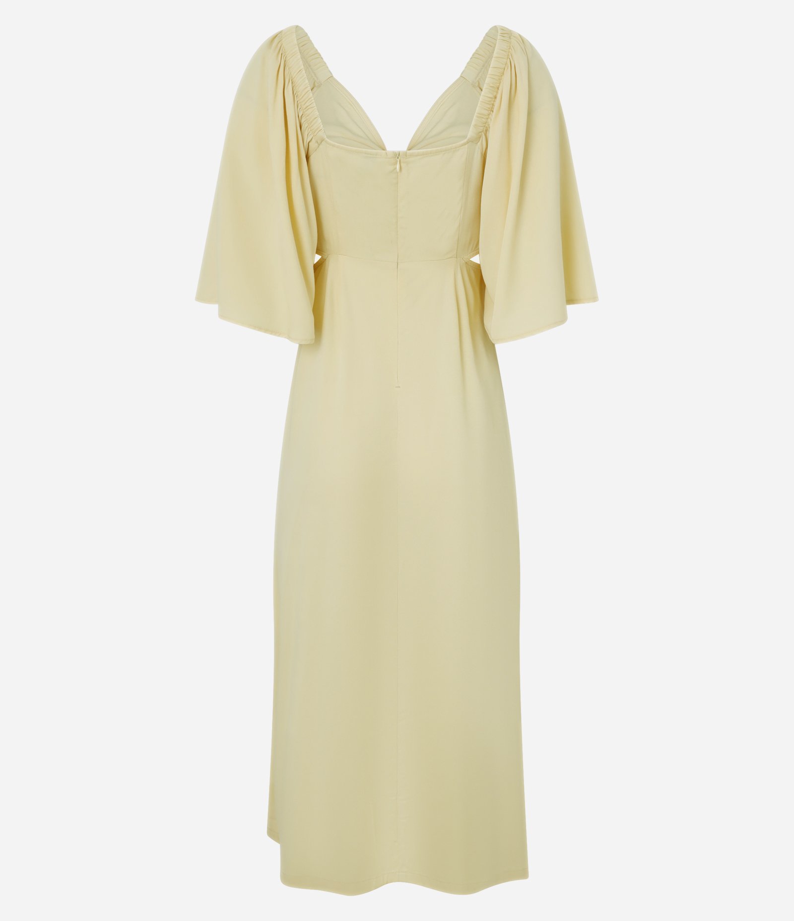 Vestido New Midi em Viscose com Manga Ampla com Amarração no Busto 2