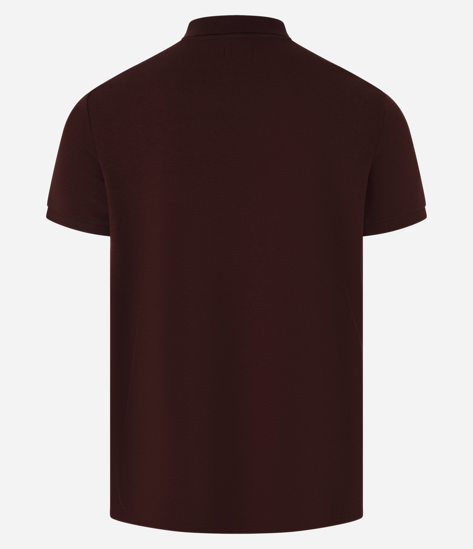 Camisa Polo Slim com Botões e Textura Canelada Marrom 6