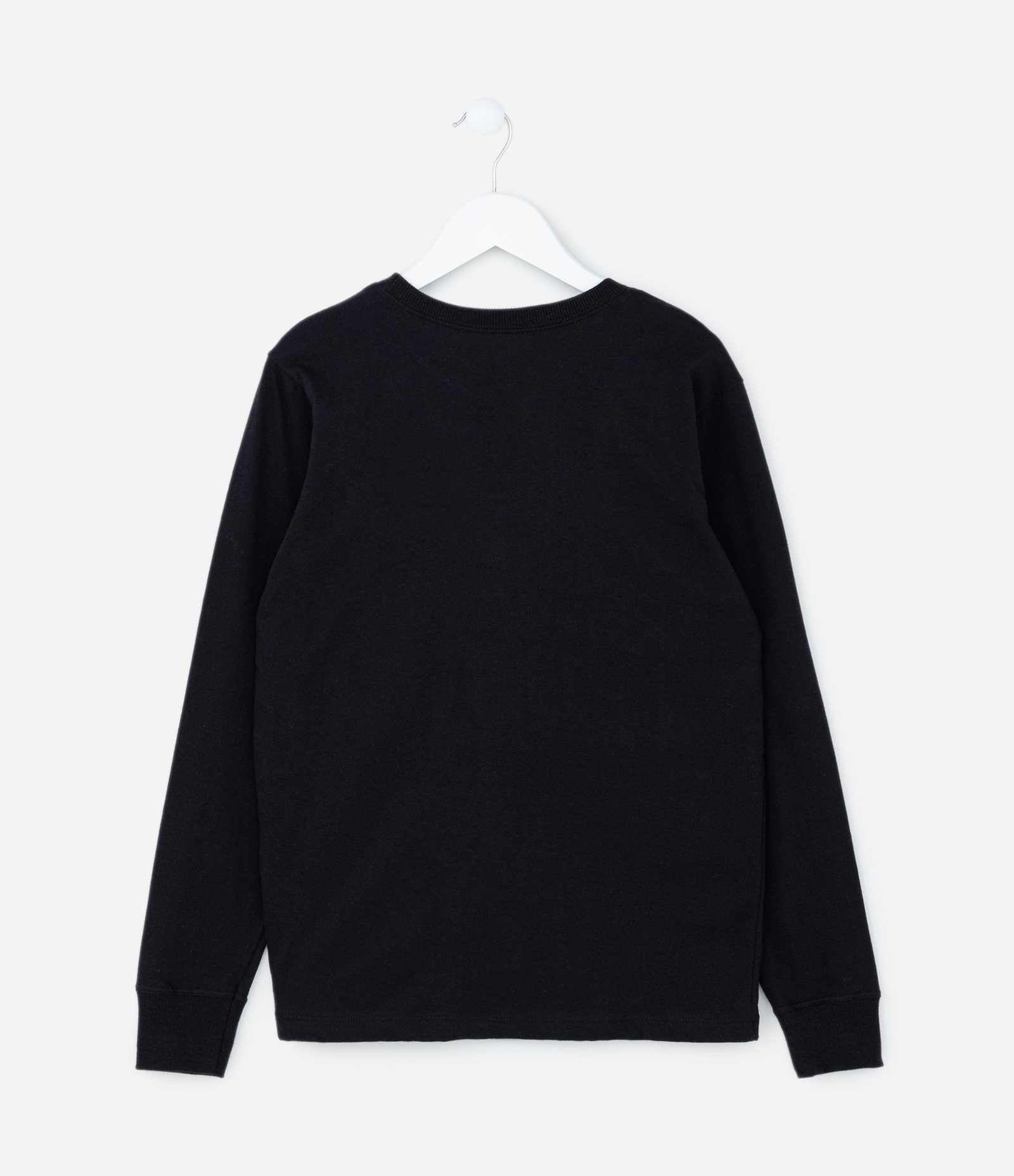 Camiseta Infantil com Estampa de Listras - Tam 5 a 14 Anos Preto 2