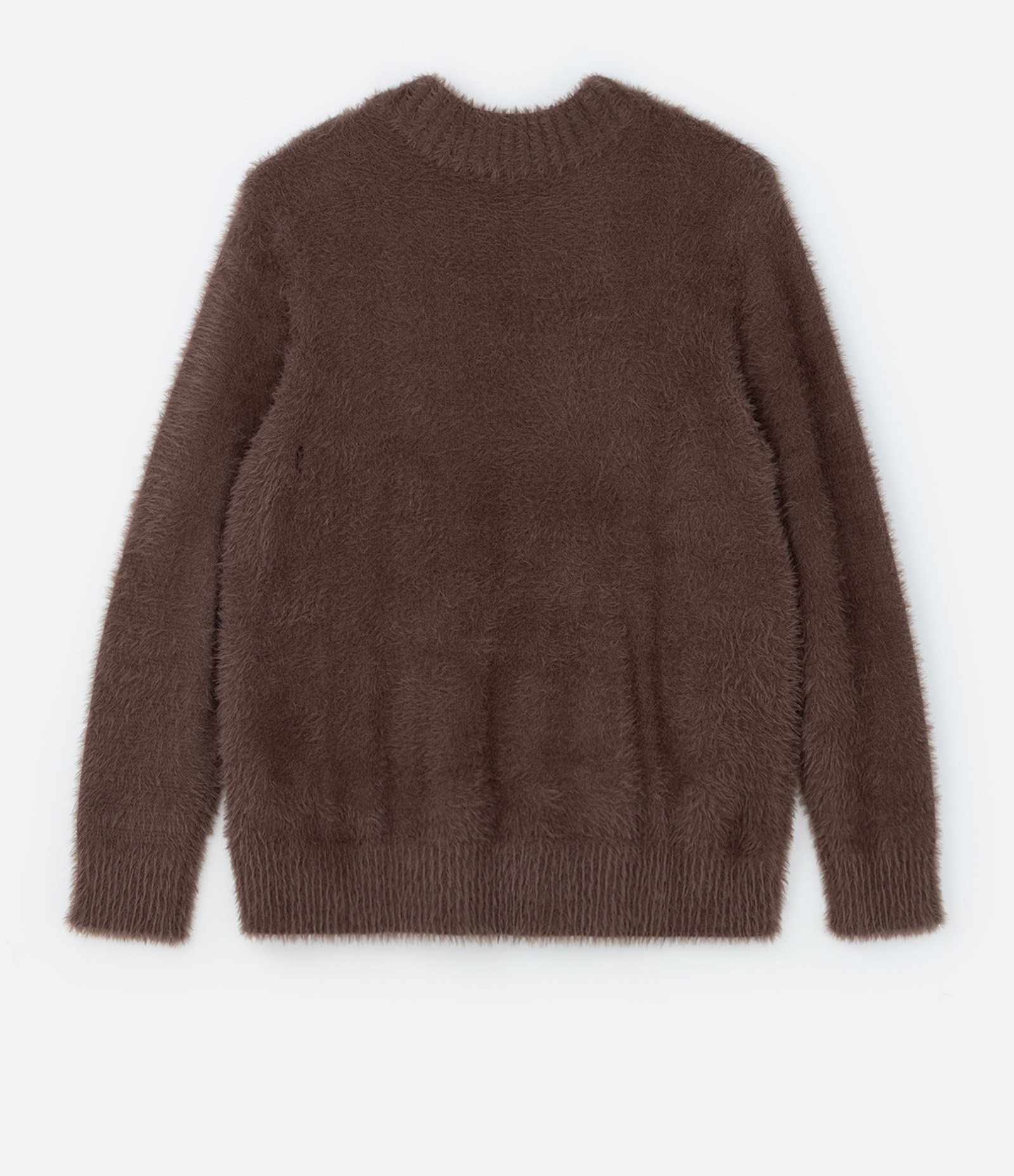 Suéter Alongado em Tricô Peludinho Curve & Plus Size Marrom 6