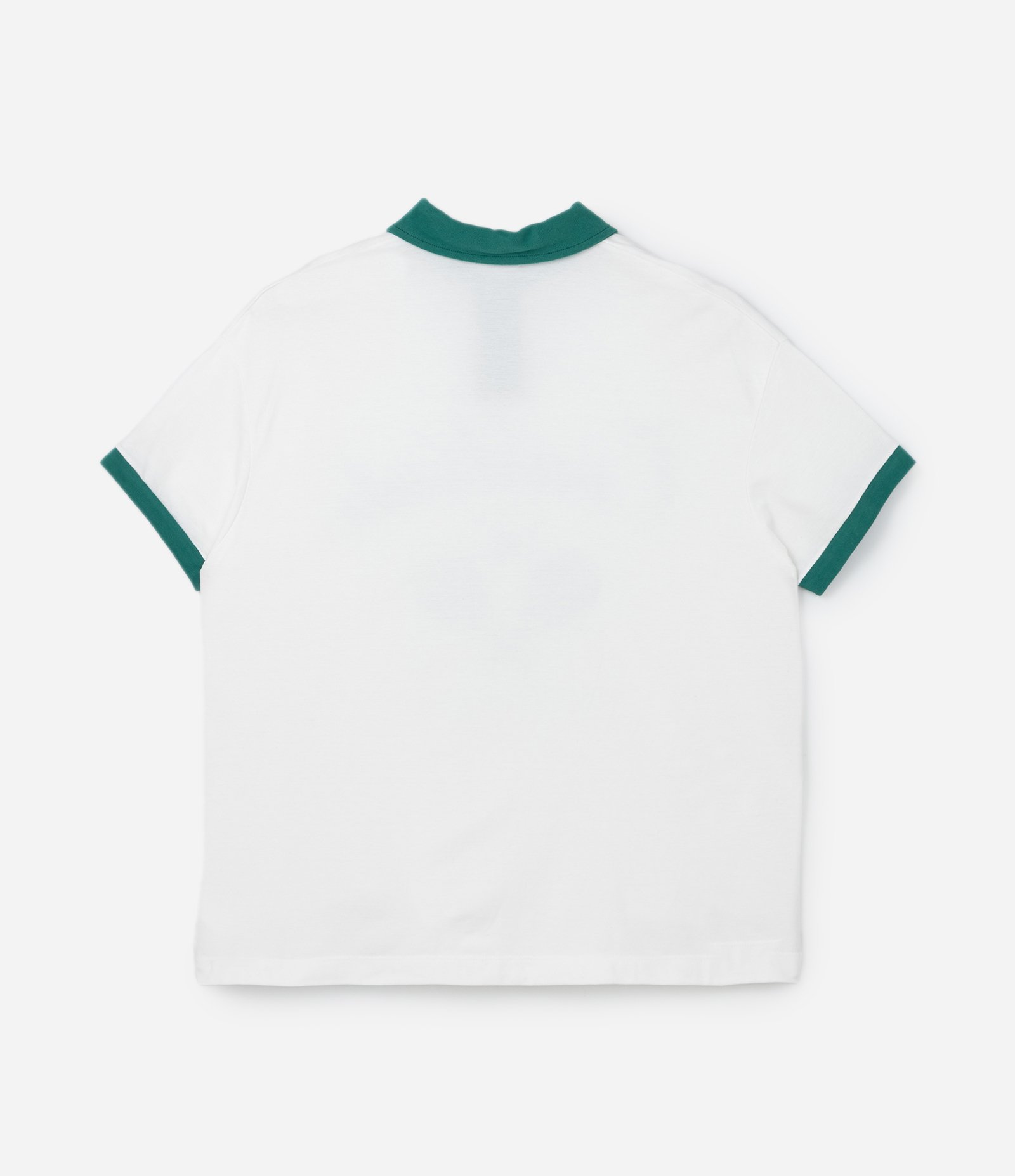 Camiseta Polo Piquet Estampada Courtside Curve & Plus Size Branco/Verde 5