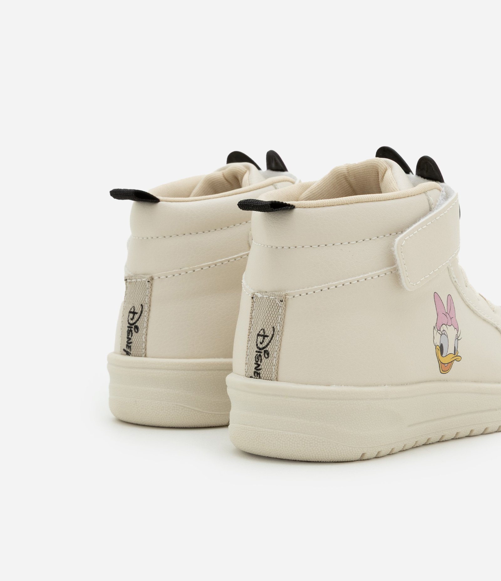 Tênis Abotinado Infantil com Estampa Minnie e Margarida - Tam 20 a 27 Bege 2