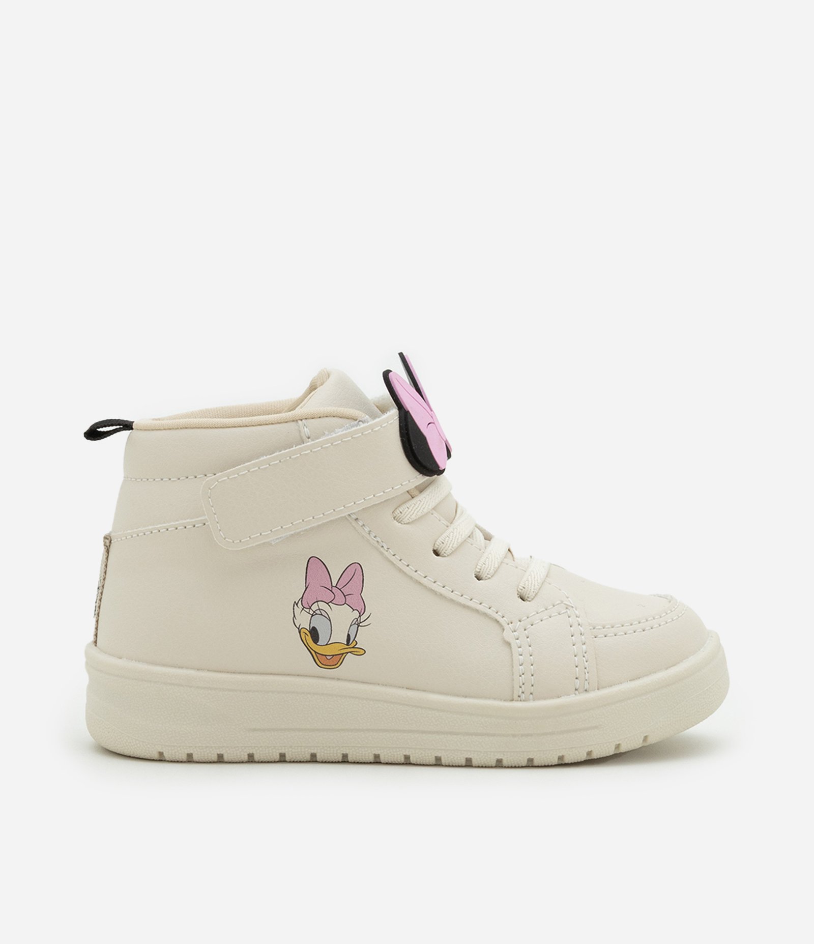 Tênis Abotinado Infantil com Estampa Minnie e Margarida - Tam 20 a 27 Bege 6