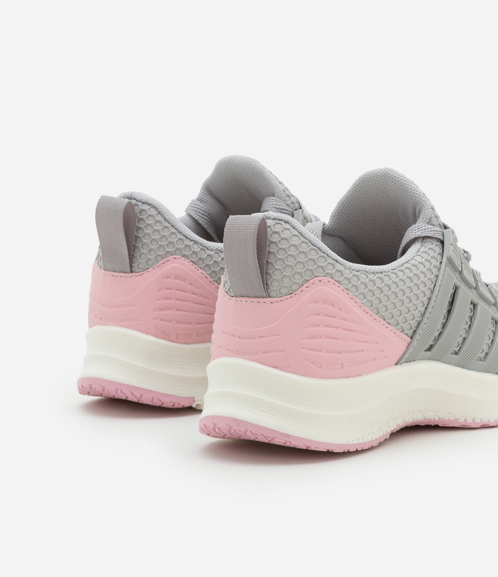 Tênis Esportivo Infantil com Detalhe Lateral Emborrachado - Tam 28 ao 34 Cinza/Rosa 4