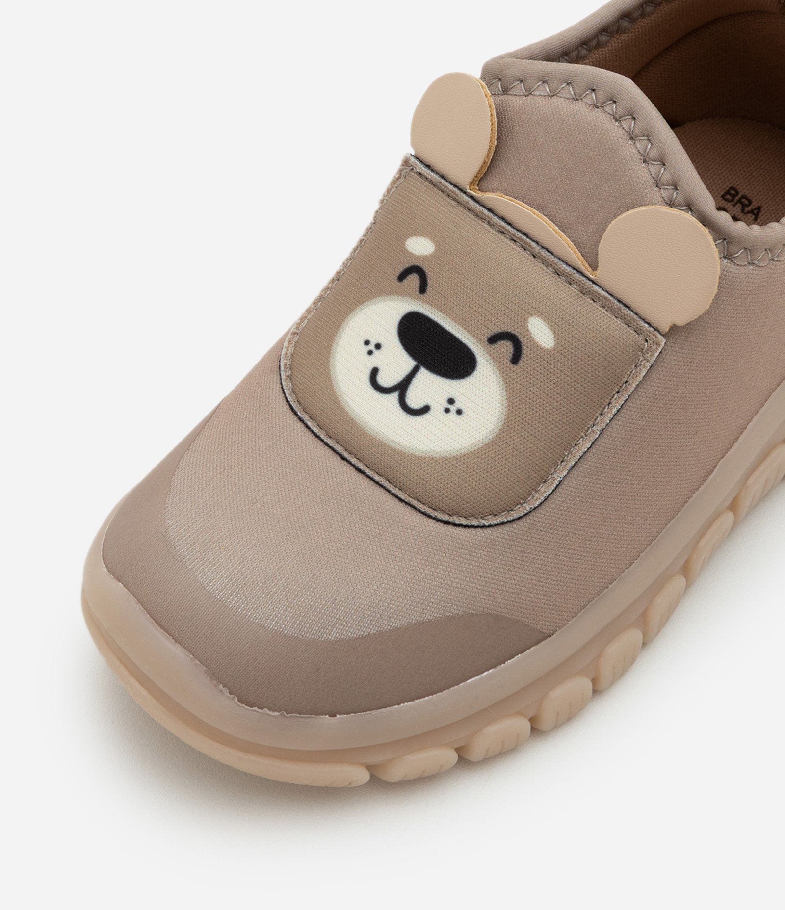 Tênis Calce Fácil Infantil com Sola LED e Estampa Urso - Tam 20 a 27 Marrom 4