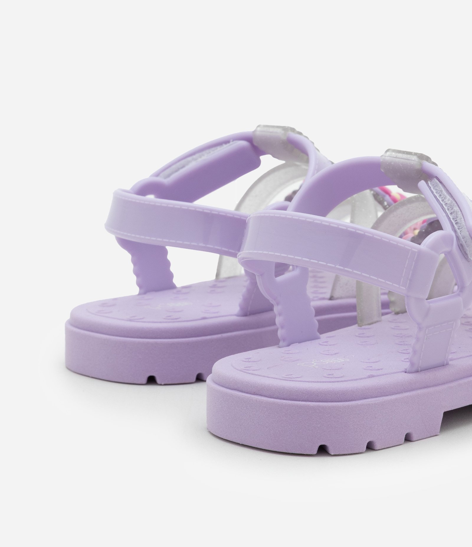 Sandália Infantil com Patch deFlorzinhas e Glitter- Tam 20 a 27 Lilás 2