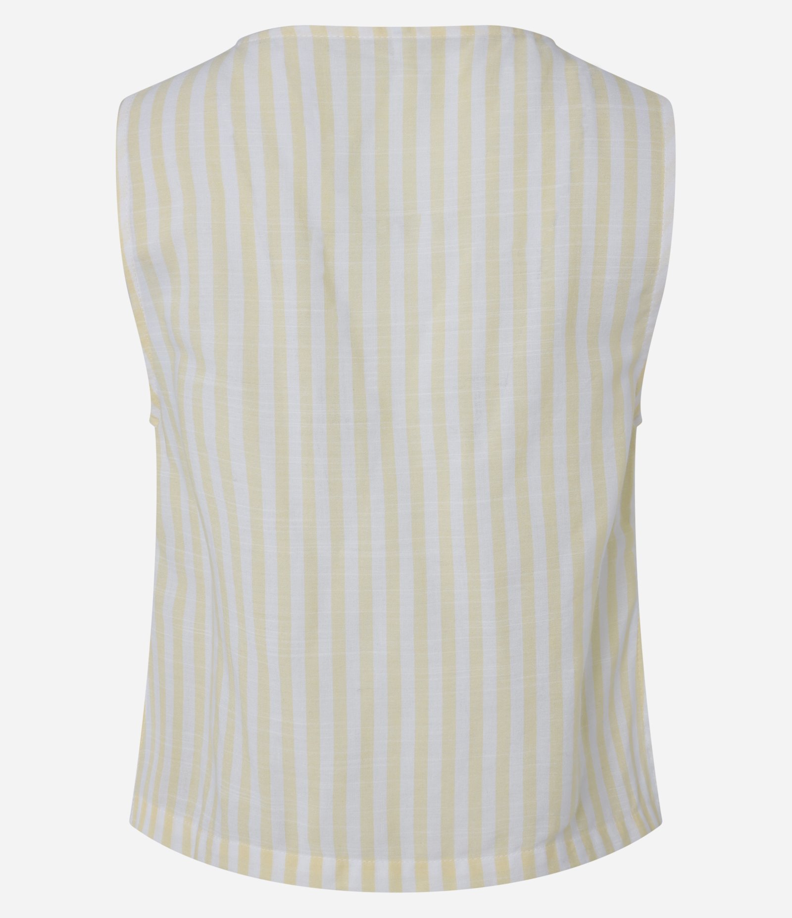 Saída de Praia Colete em Viscose e Algodão com Listras de Fio Tinto Amarelo 6